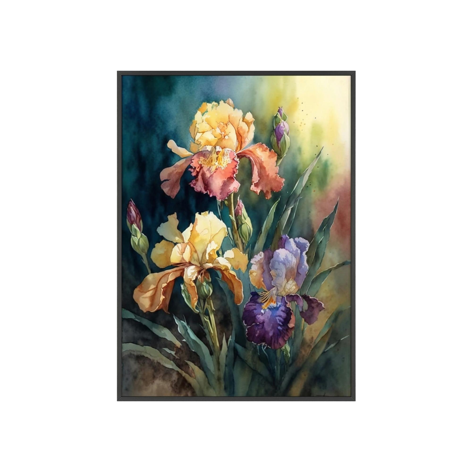Irises Iris Melodies: A Canvas of Floral Rhythms and Textures