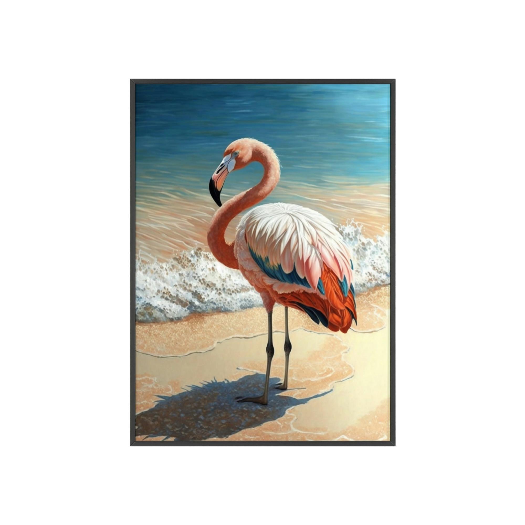Flamingos A Splash of Pink: A Canvas of Flamingos and Coastal Charm