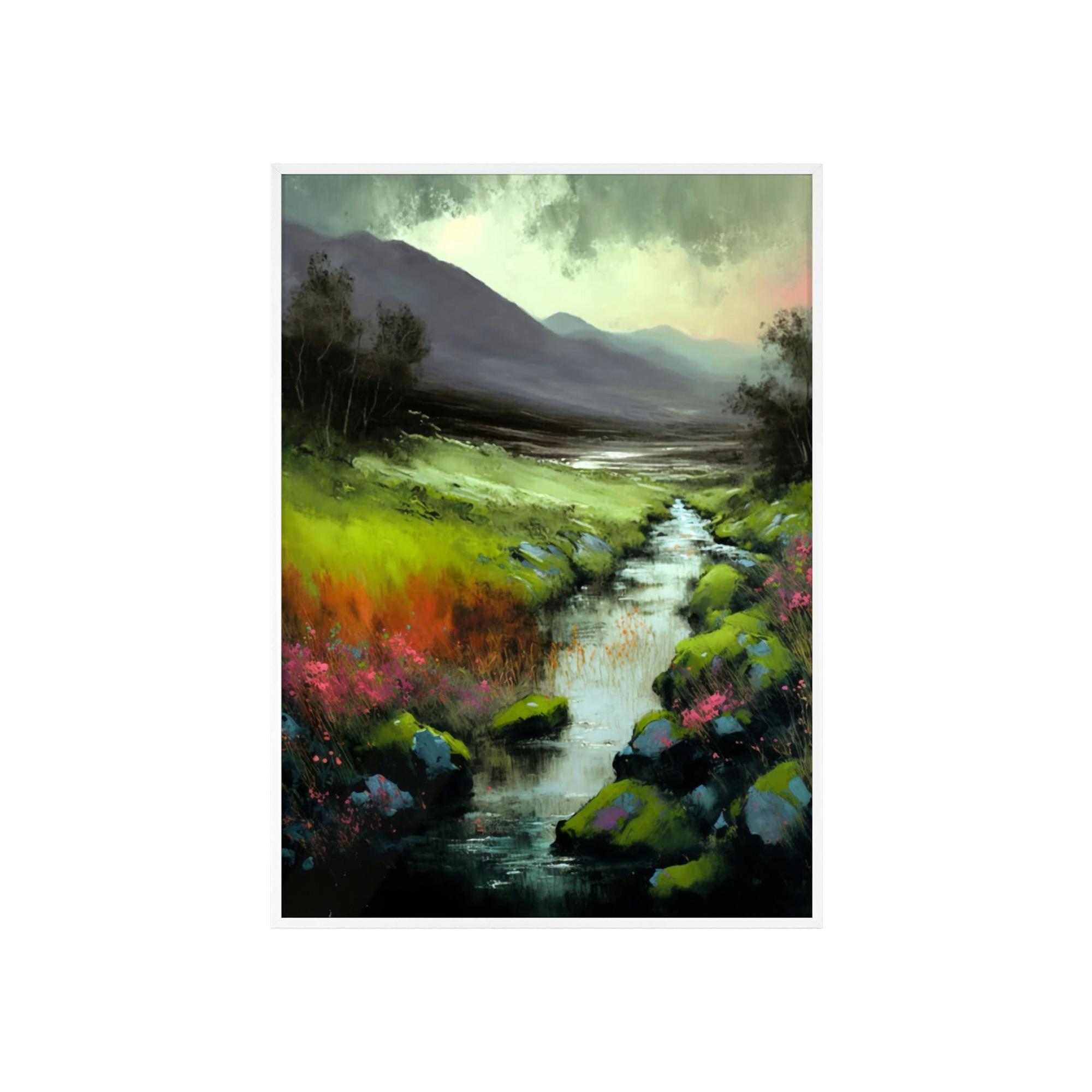 Abstract Landscape Majestic Scenery: A Print on Canvas & Poster of a Grandiose Landscape