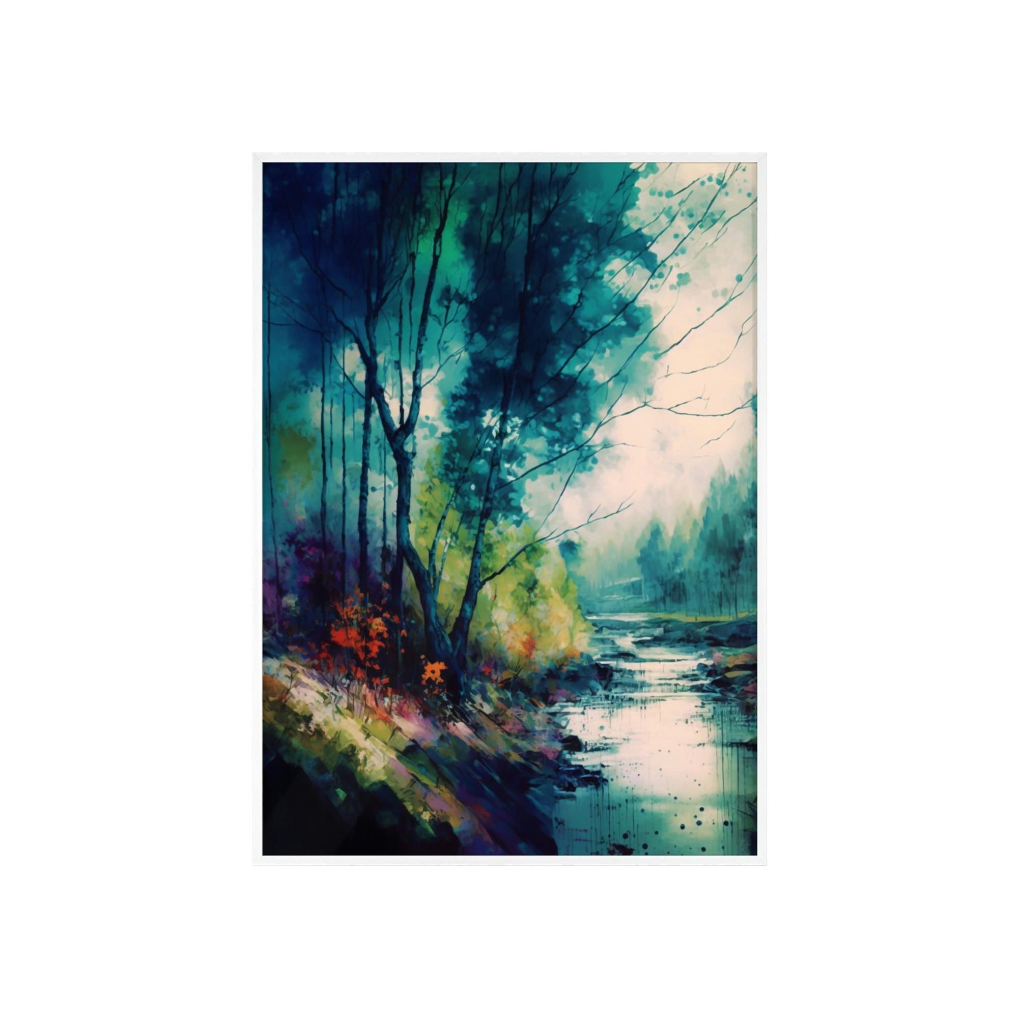 undefined Luminous Serenity: A Framed Canvas & Poster Artwork of a Peaceful Abstract Landscape