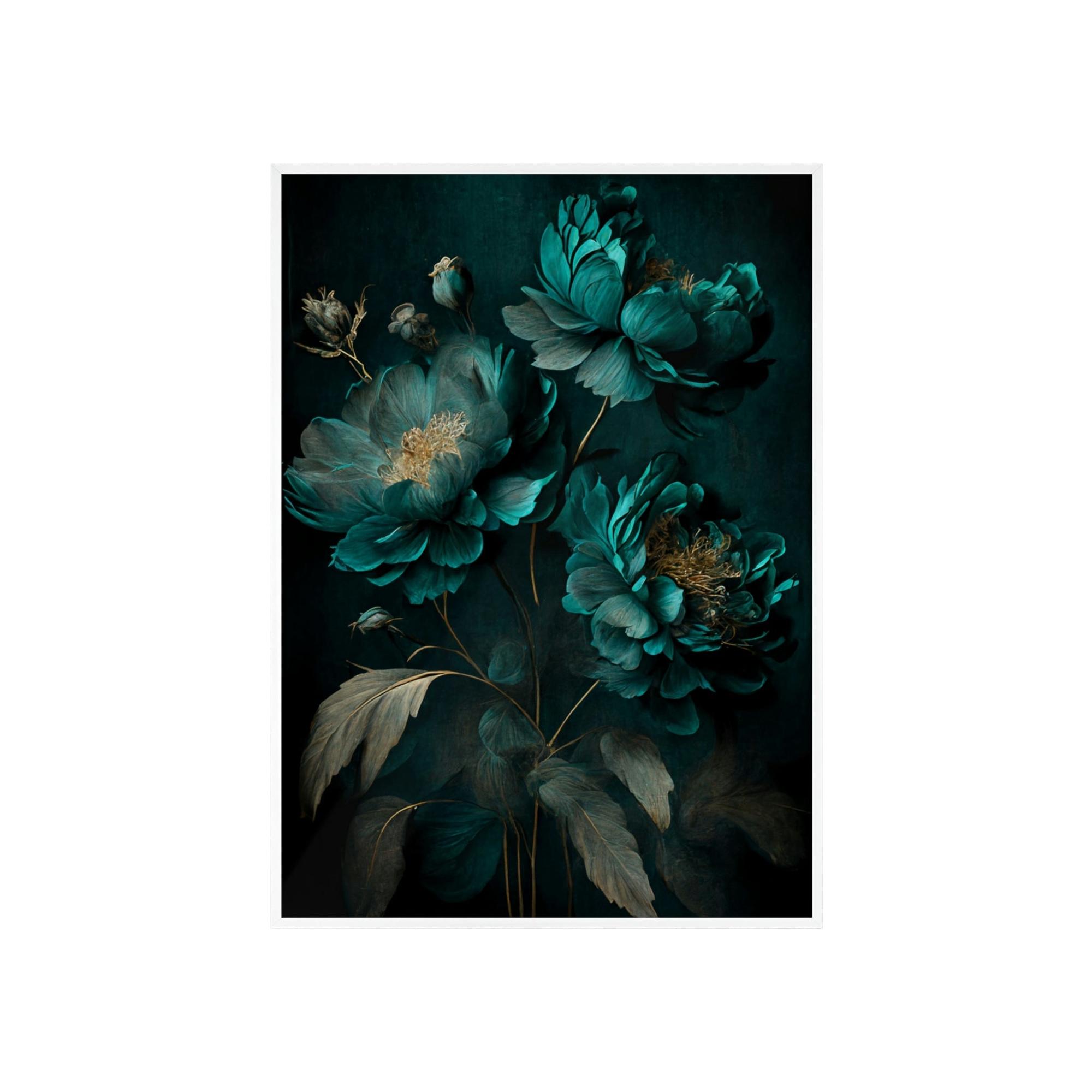 Abstract Flower Natural Canvas & Poster Print of Abstract Blooms: Floral Wall Art