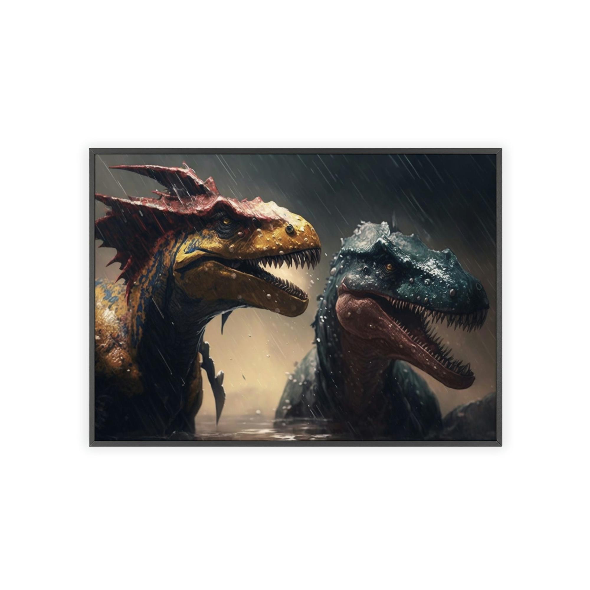 Dinosaurs The Reign of Dinosaurs: An Artistic Framed Canvas & Poster of Prehistoric Times