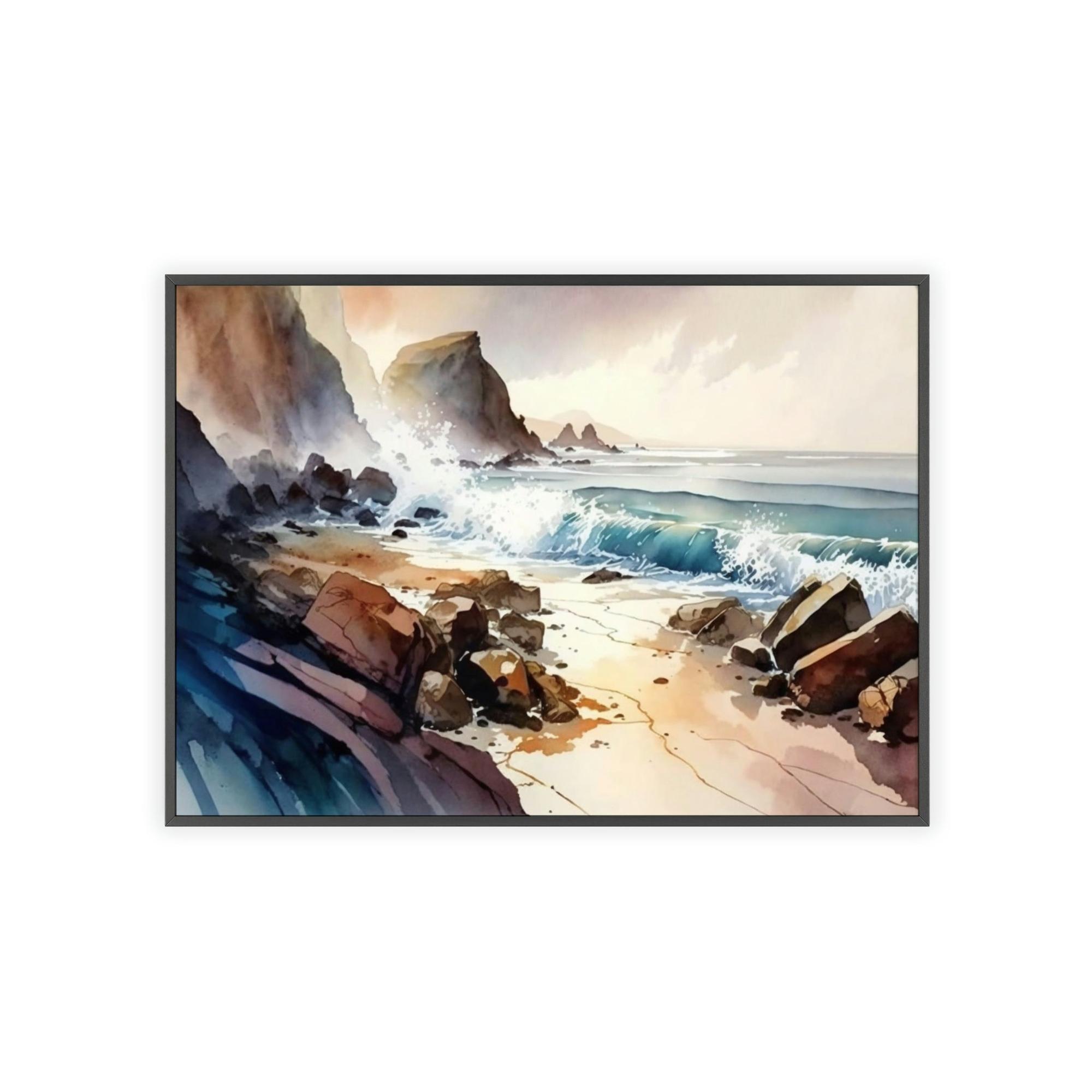 Coastal Coastal Serenity: Canvas & Poster Artwork of a Peaceful Beach Scene