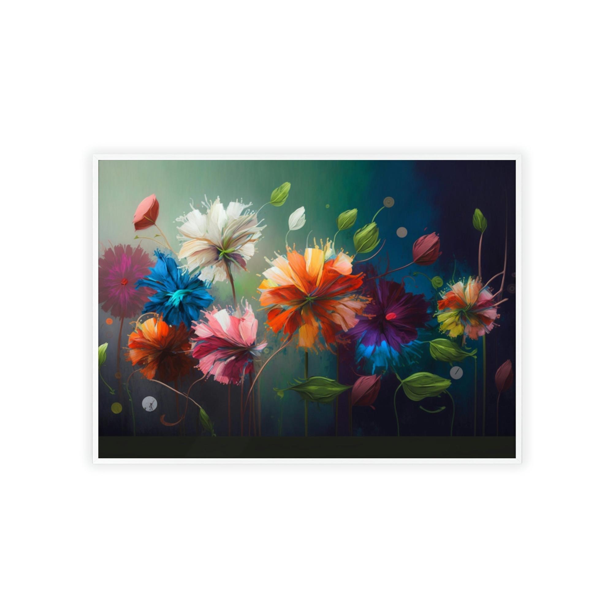 Abstract Floral Framed Poster & Canvas of Abstract Floral: A Garden of Emotions