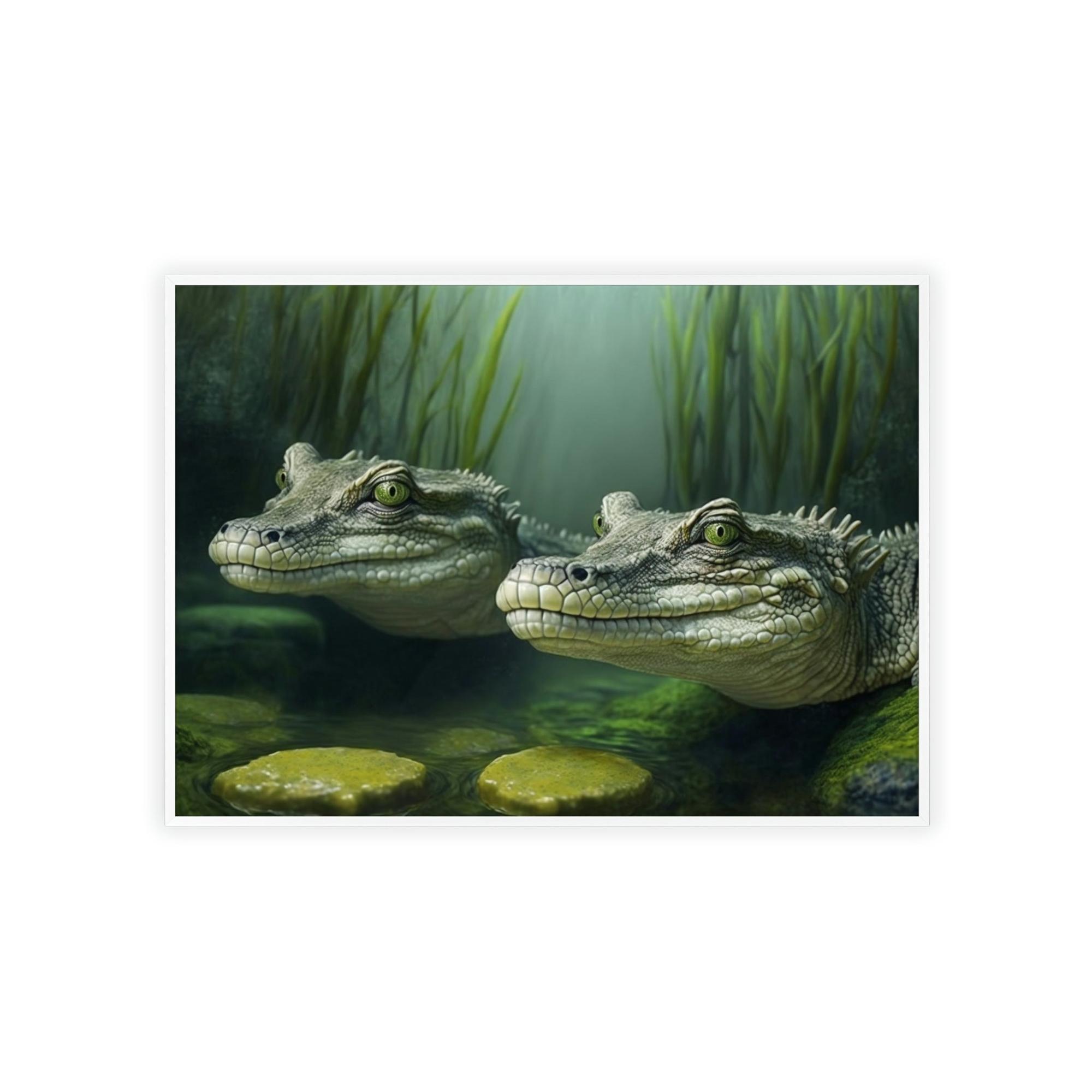 Alligators Swamp King: A Natural Canvas & Poster Wall Art of a Dominant Alligators
