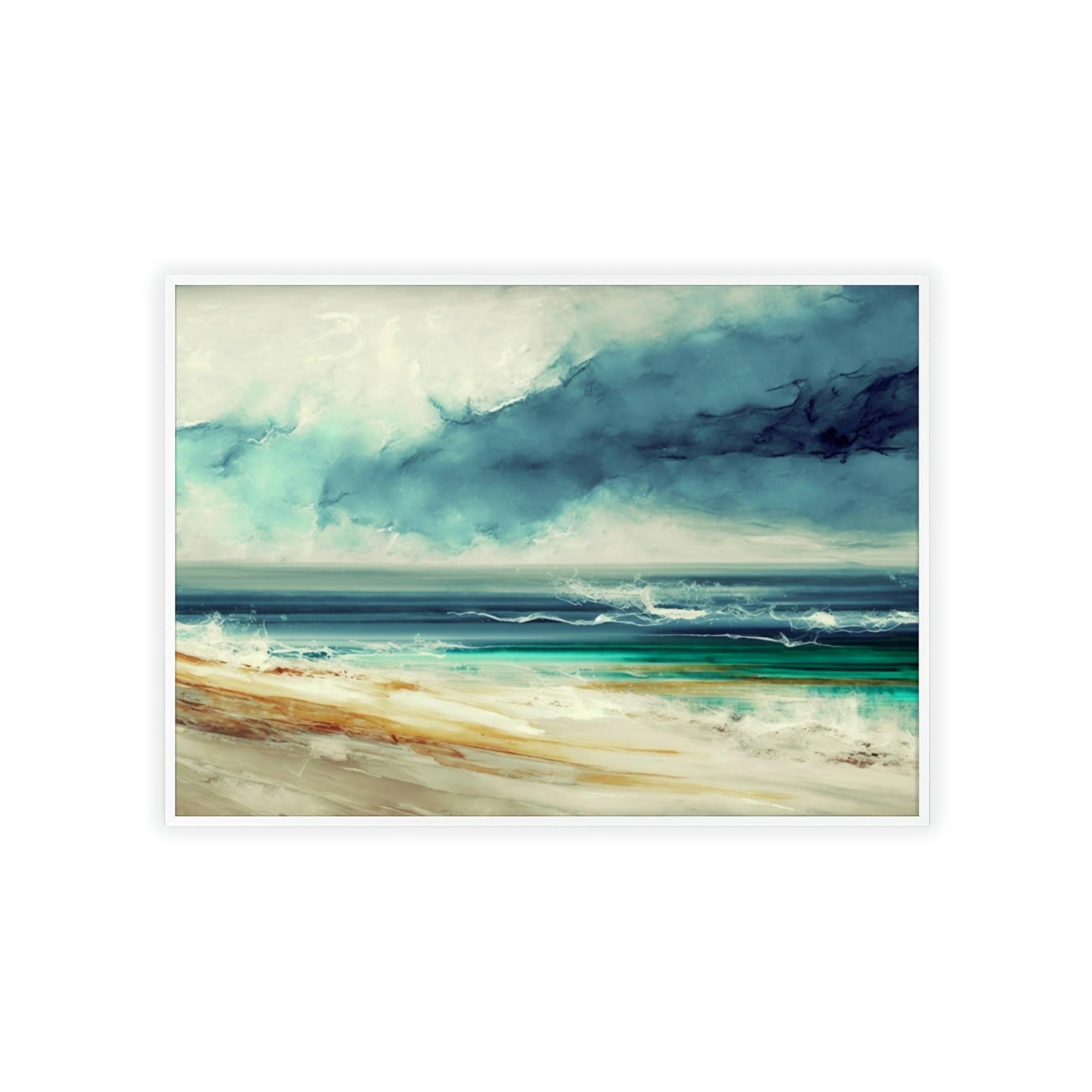 Abstract Landscape Captivating Journey: Abstract Landscape Print on Framed Canvas & Poster