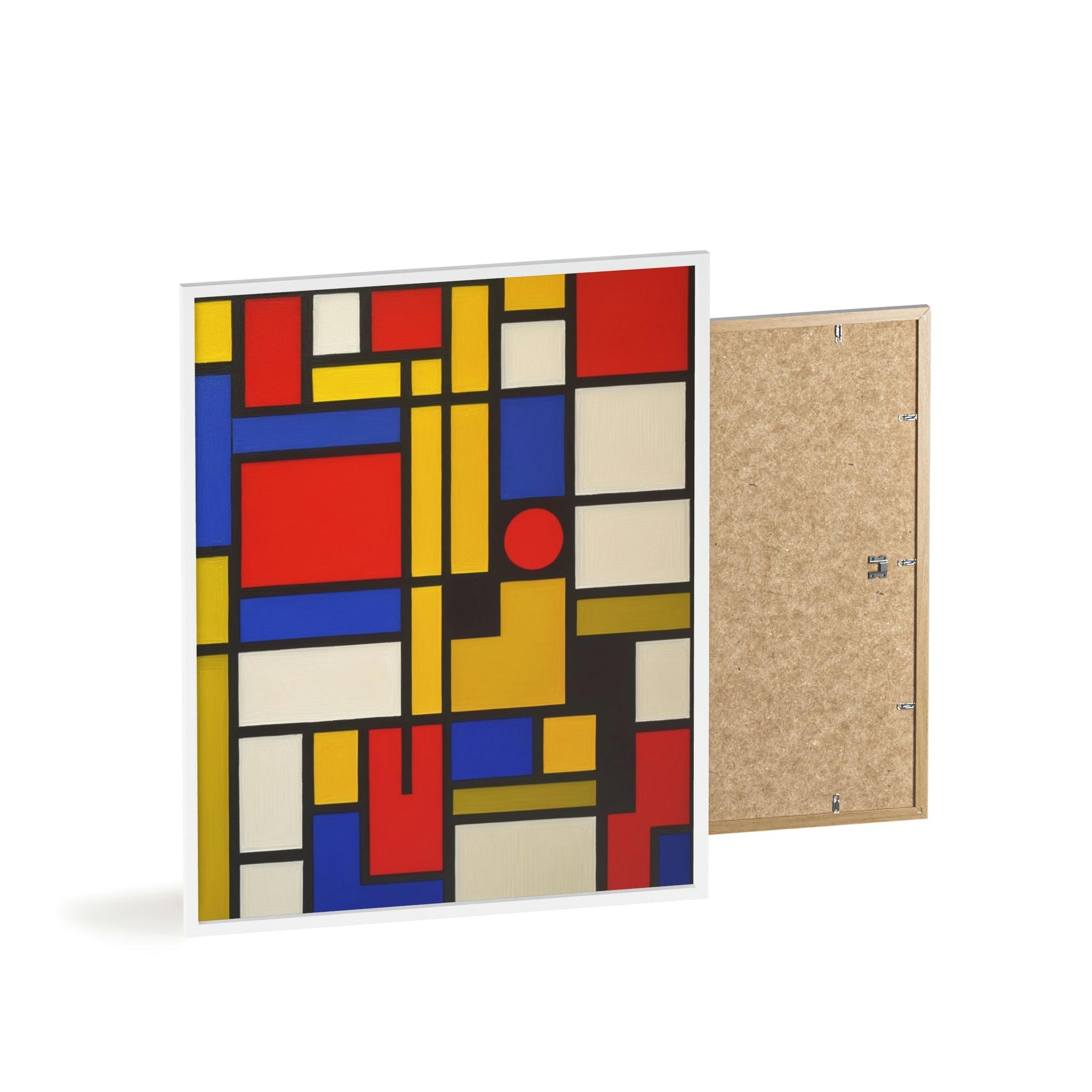 Abstract Geometric Natural Canvas & Poster Print of Geometric Patterns: A Mosaic of Shapes
