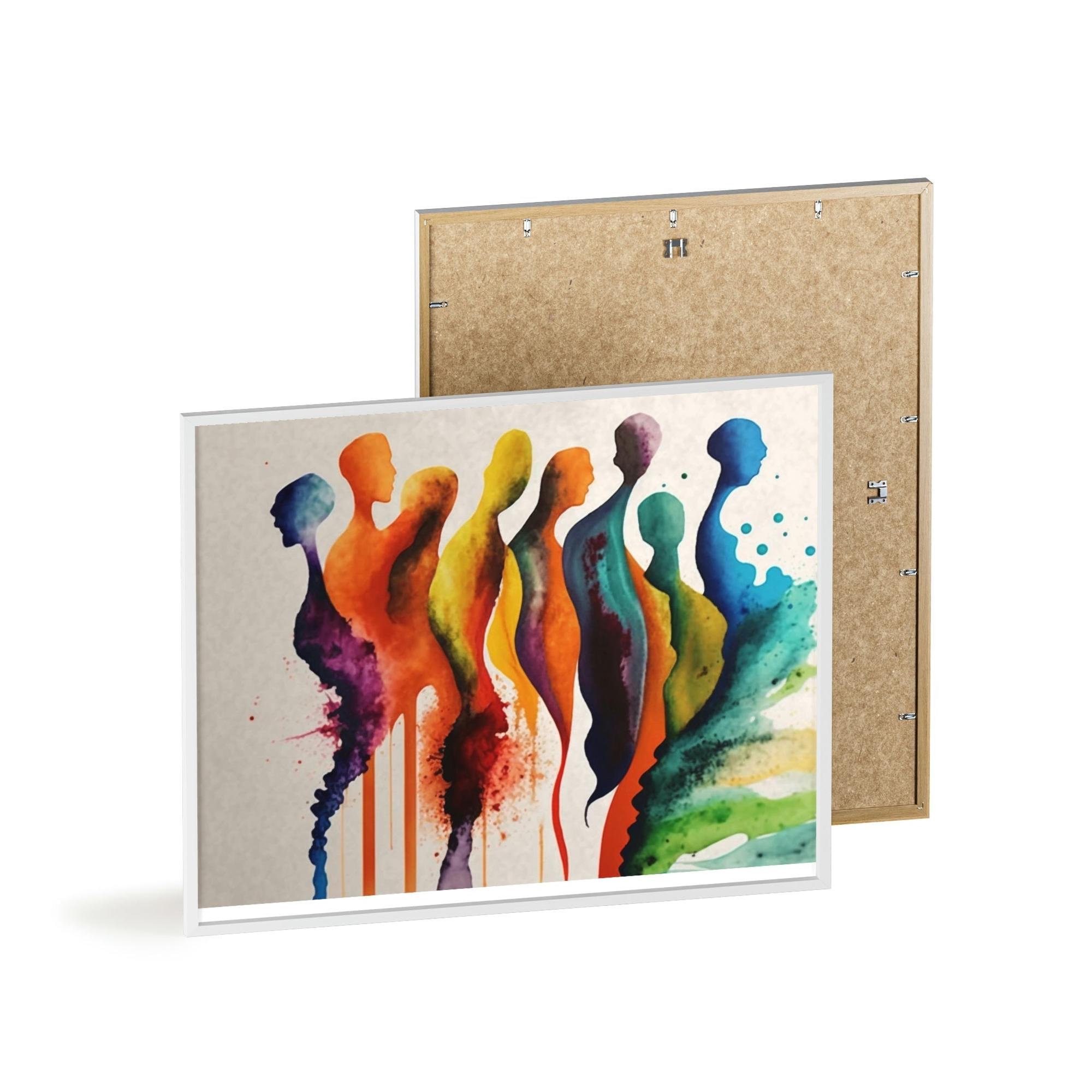 Abstract Figures Ethereal Dance: Canvas & Poster Print of Abstract Figures in Motion