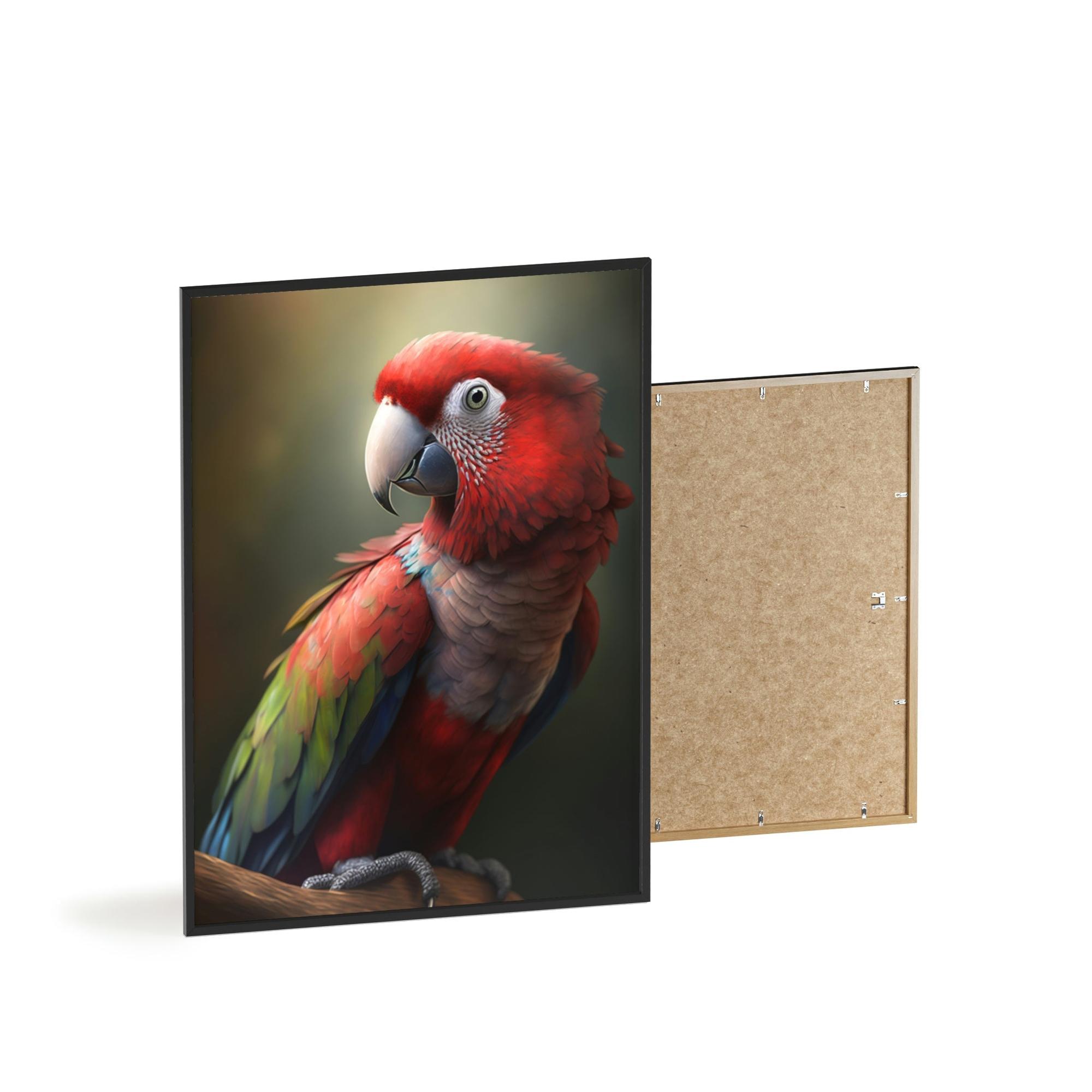 Parrots Feathered Frenzy: A Canvas of Parrot Energy and Enthusiasm