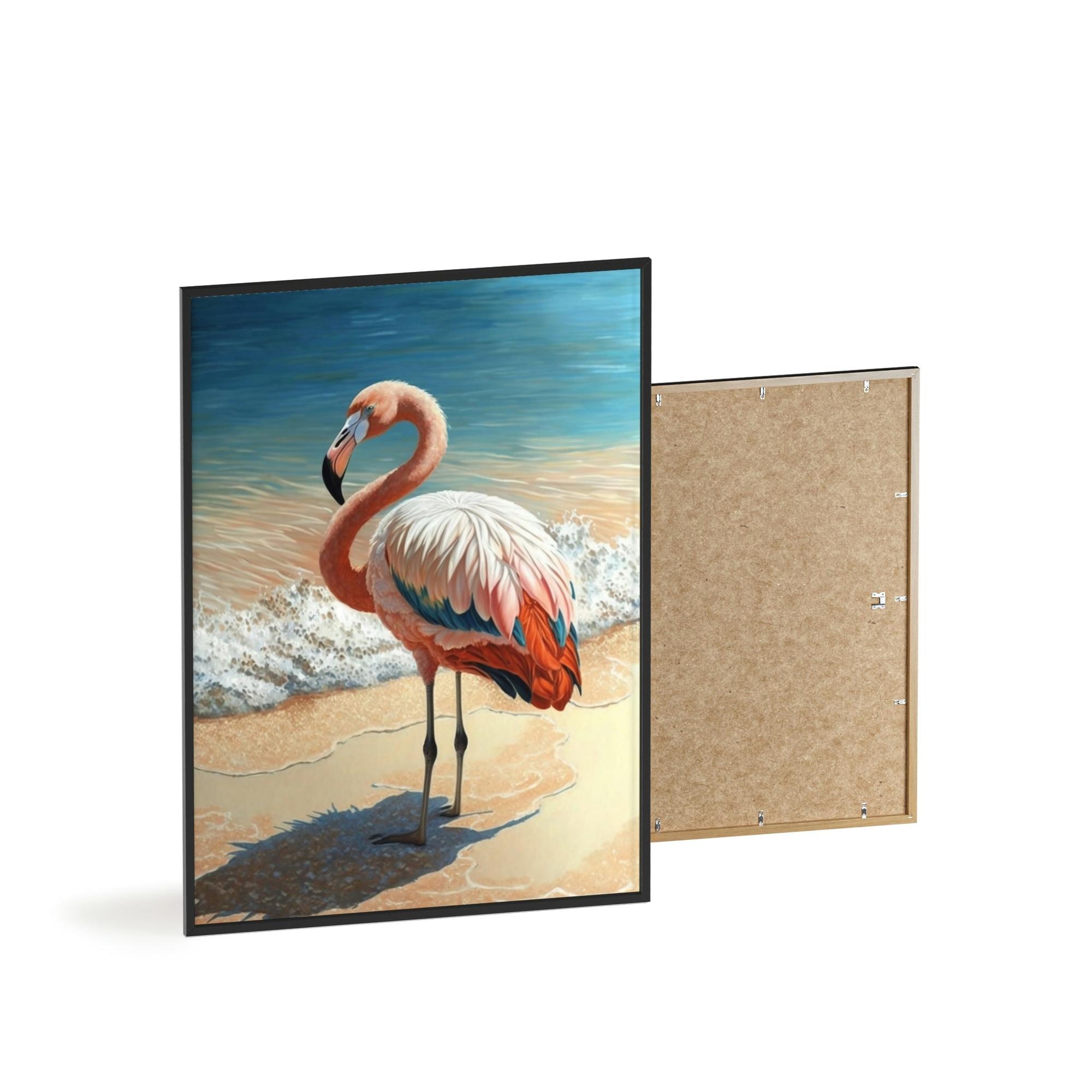 Flamingos A Splash of Pink: A Canvas of Flamingos and Coastal Charm