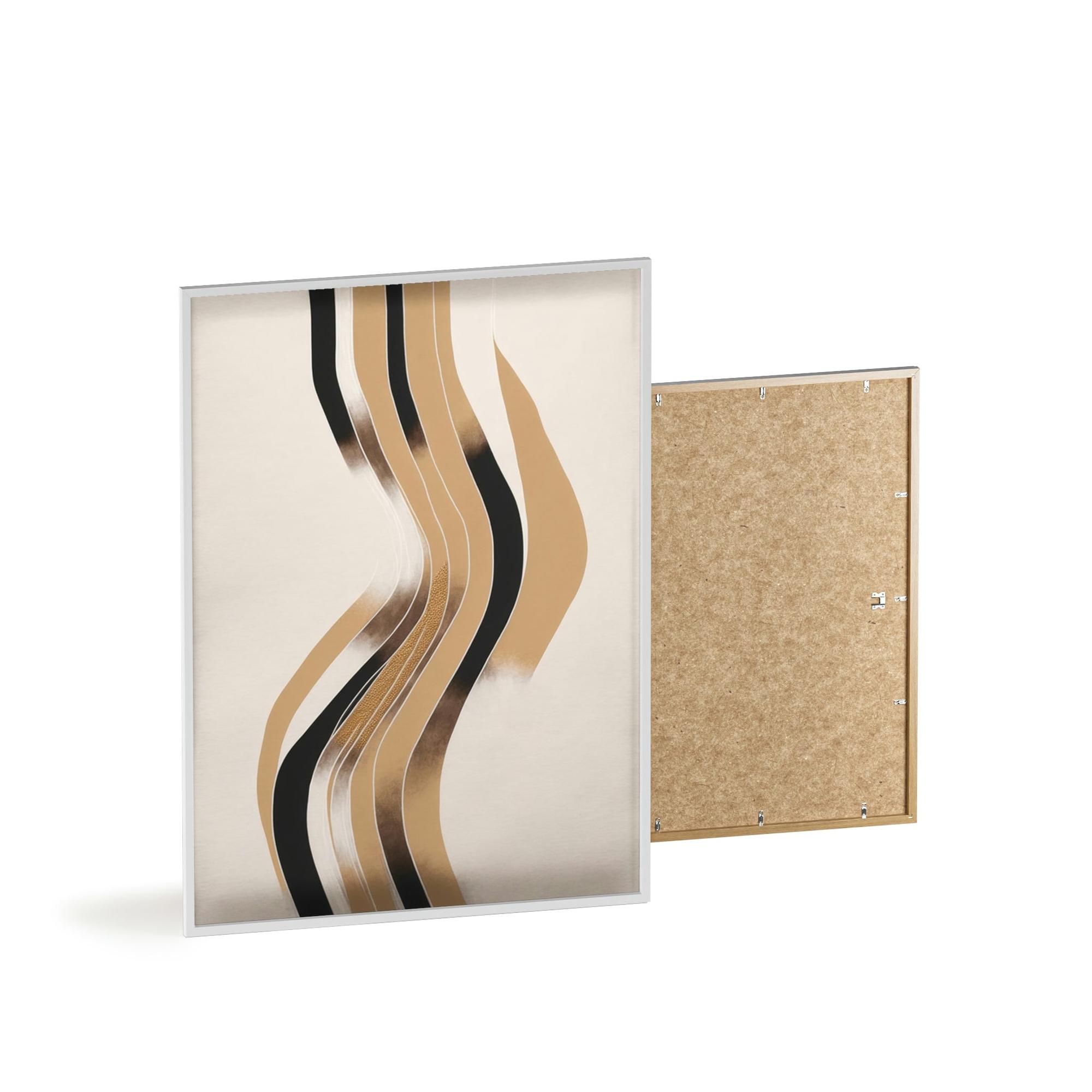 Abstract Minimalist Linear Simplicity: A Framed Poster & Canvas Print of a Minimalist Line Art
