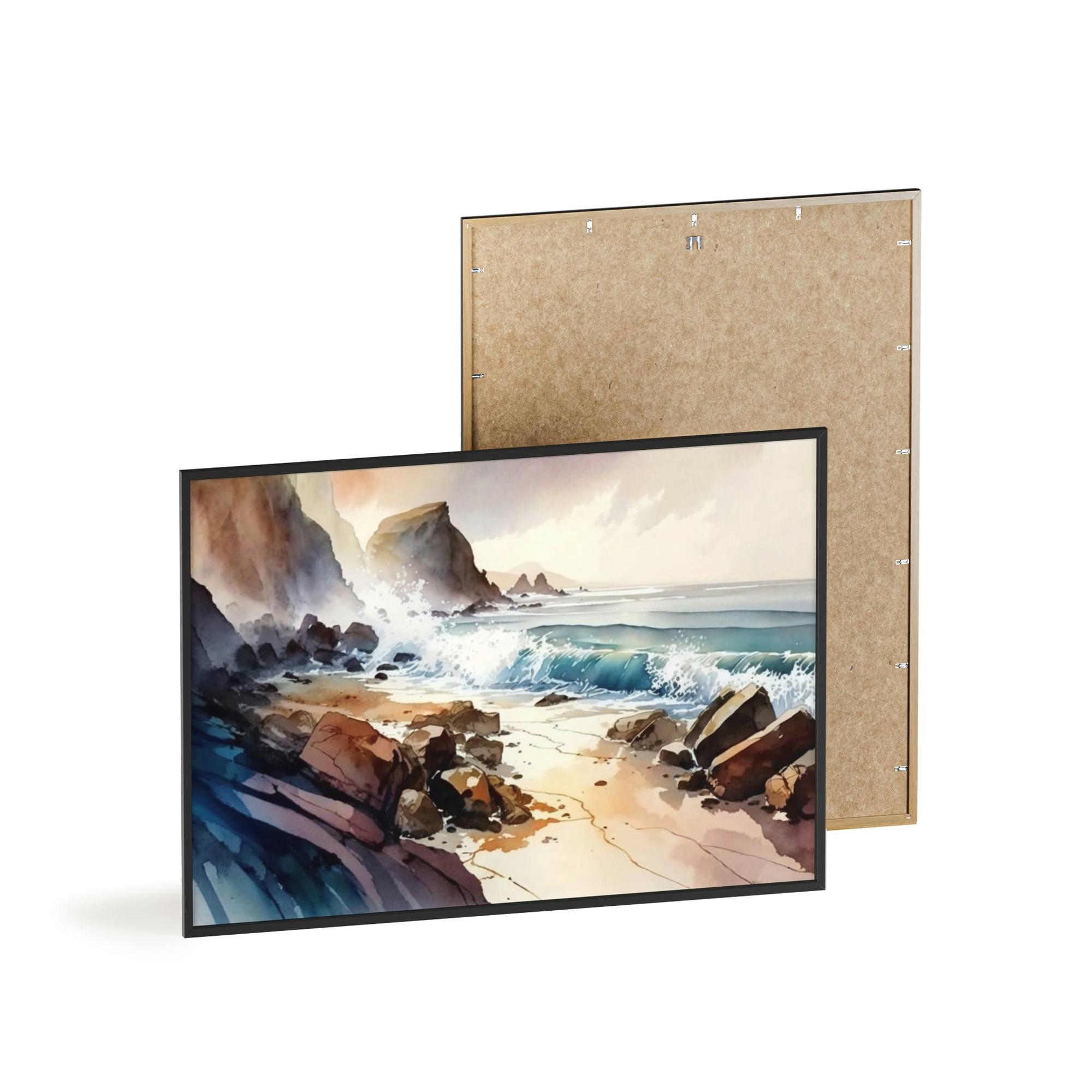 Coastal Coastal Serenity: Canvas & Poster Artwork of a Peaceful Beach Scene