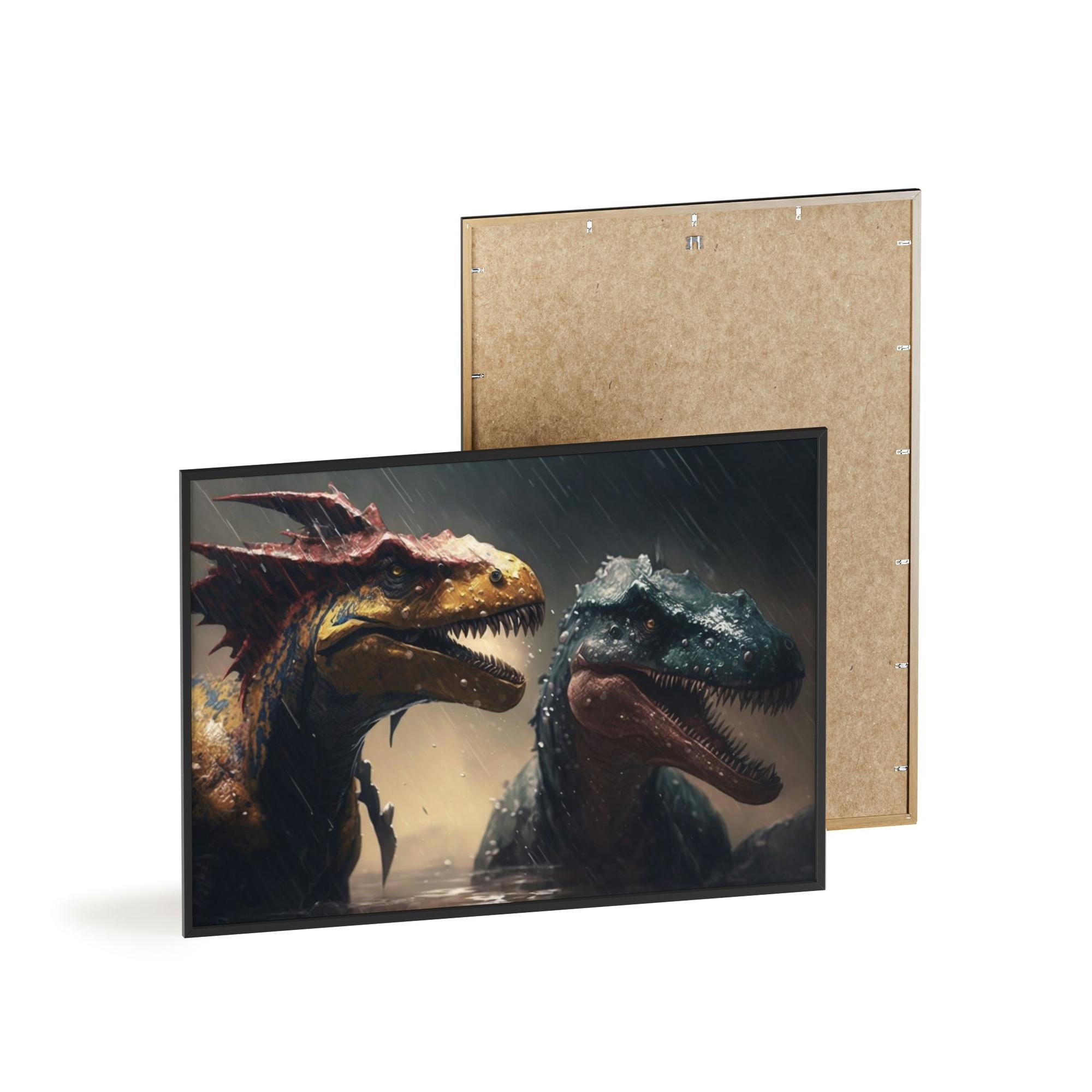 Dinosaurs The Reign of Dinosaurs: An Artistic Framed Canvas & Poster of Prehistoric Times
