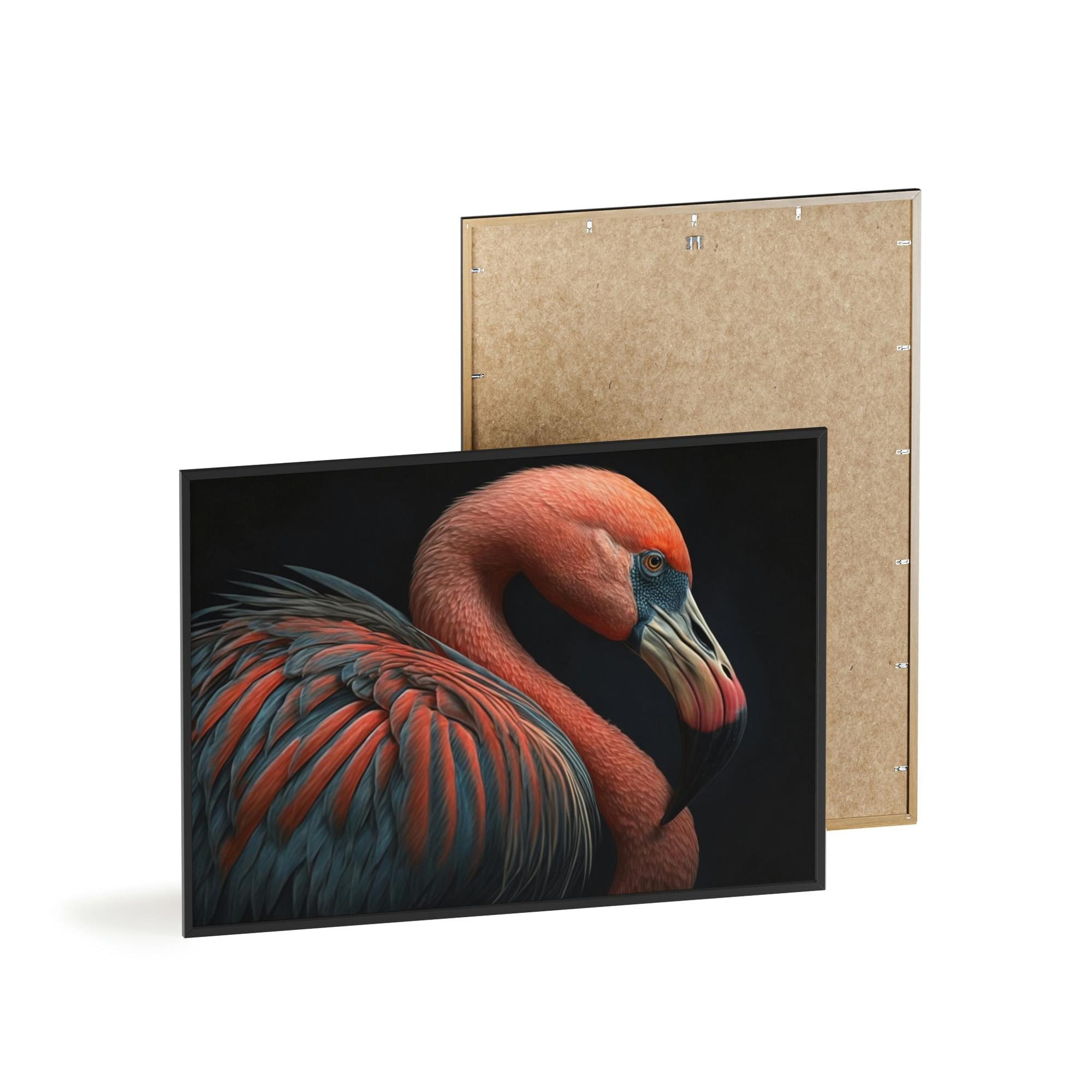 Flamingos The Elegant Flamingo: Framed Canvas & Poster of Graceful Flamingos