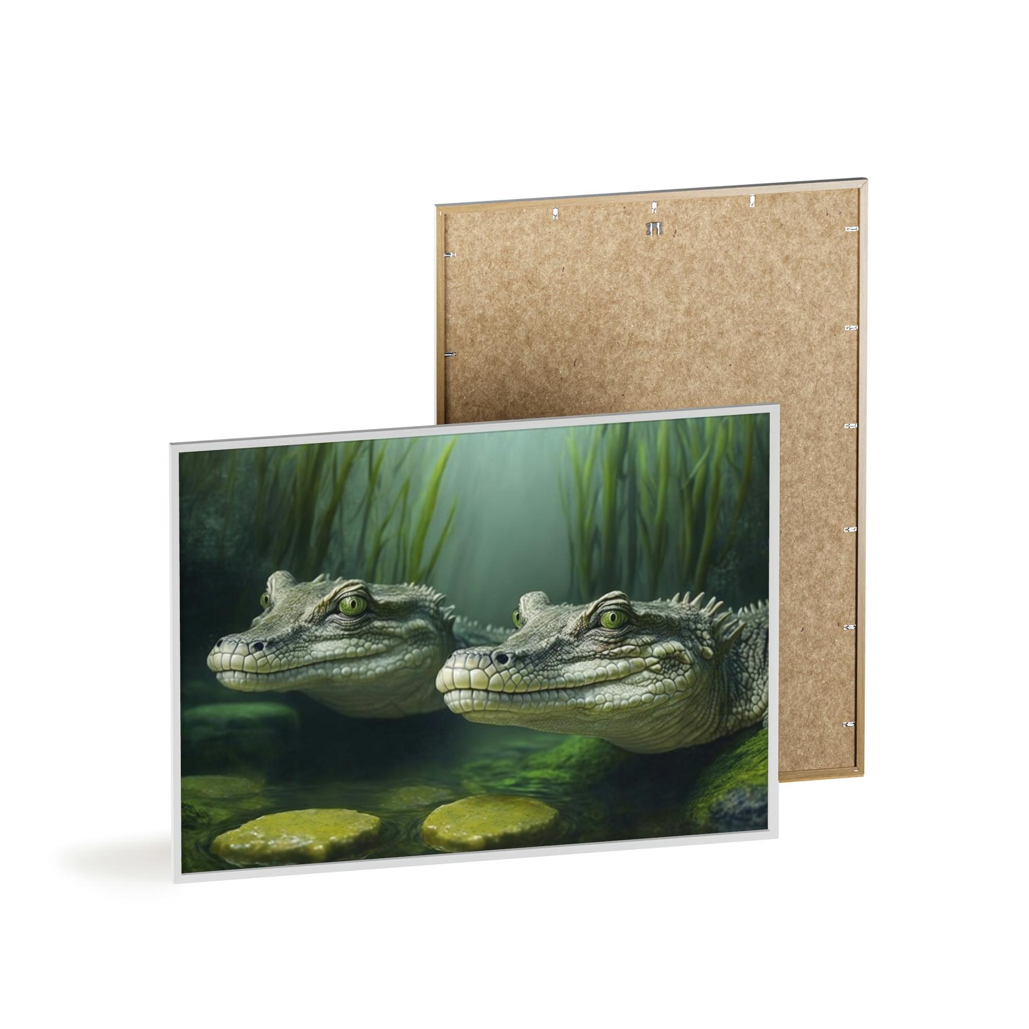 Alligators Swamp King: A Natural Canvas & Poster Wall Art of a Dominant Alligators