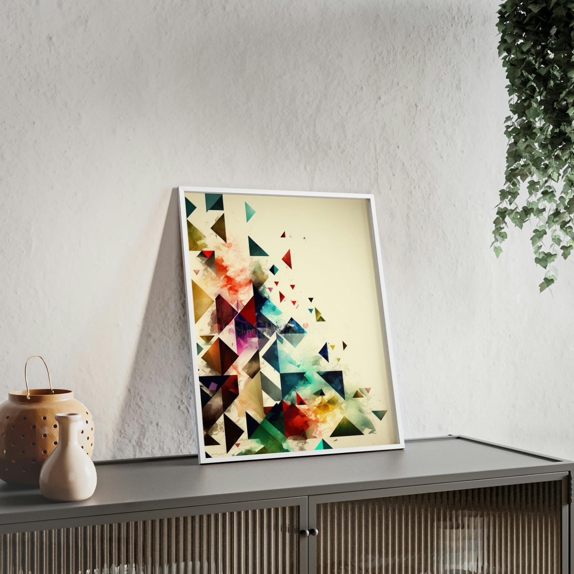 Abstract Geometric Illusions of Reality: Canvas & Poster Print of Geometric Abstraction