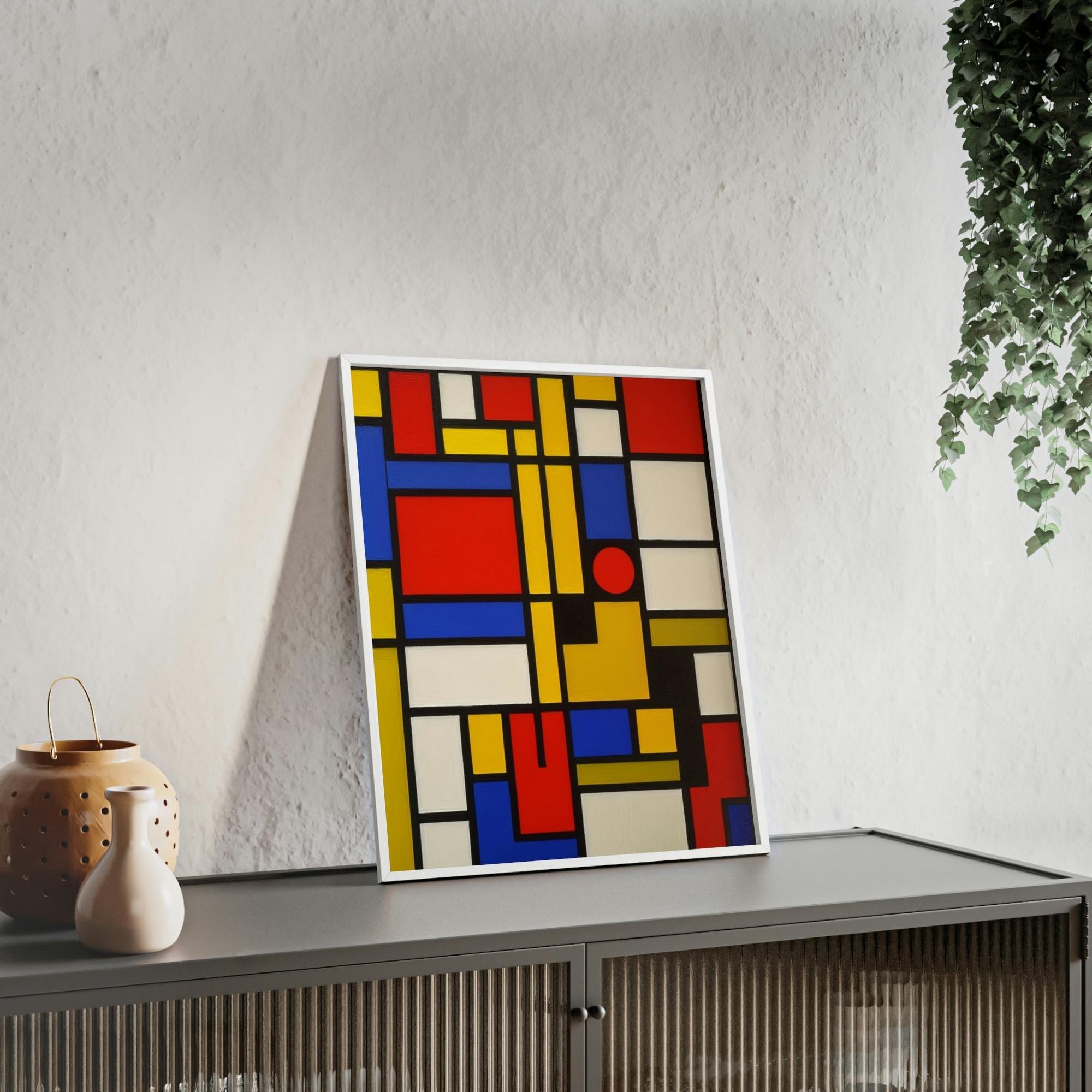 Abstract Geometric Natural Canvas & Poster Print of Geometric Patterns: A Mosaic of Shapes