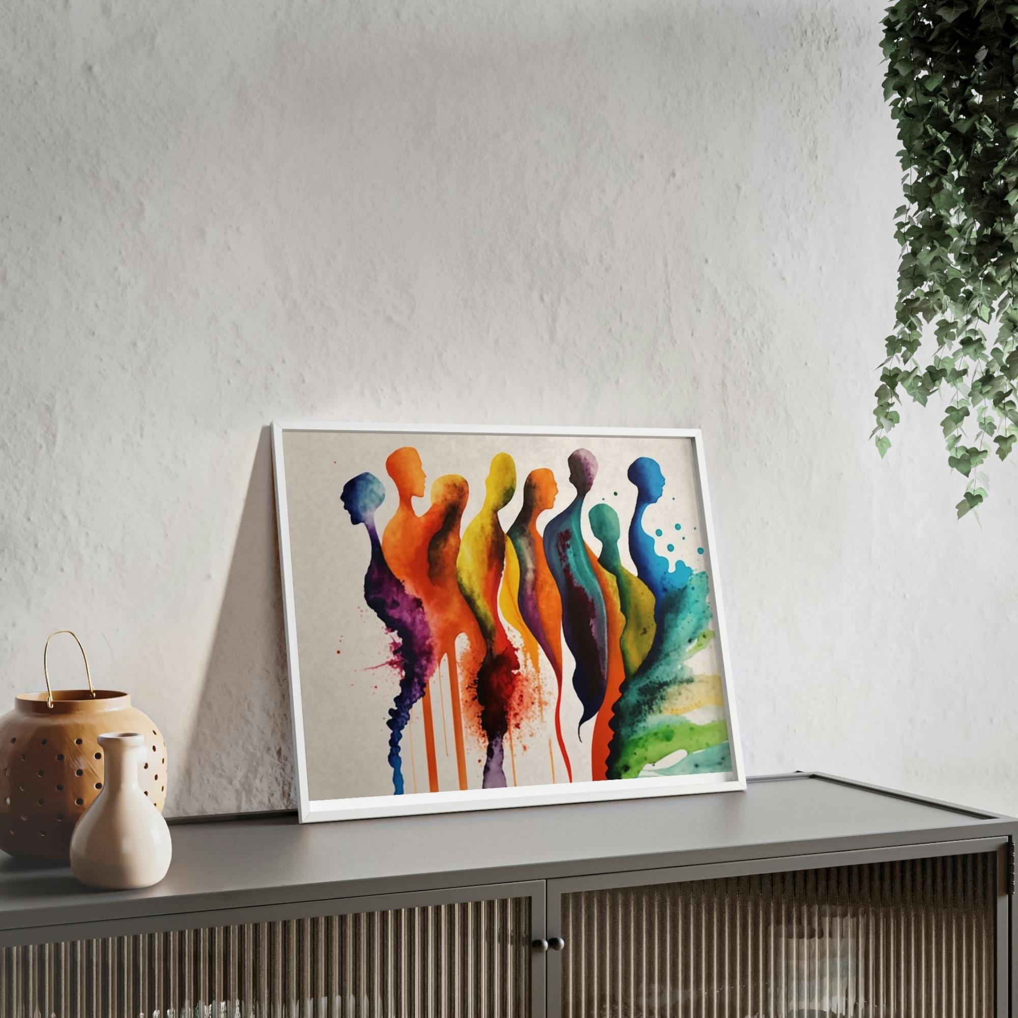 Abstract Figures Ethereal Dance: Canvas & Poster Print of Abstract Figures in Motion