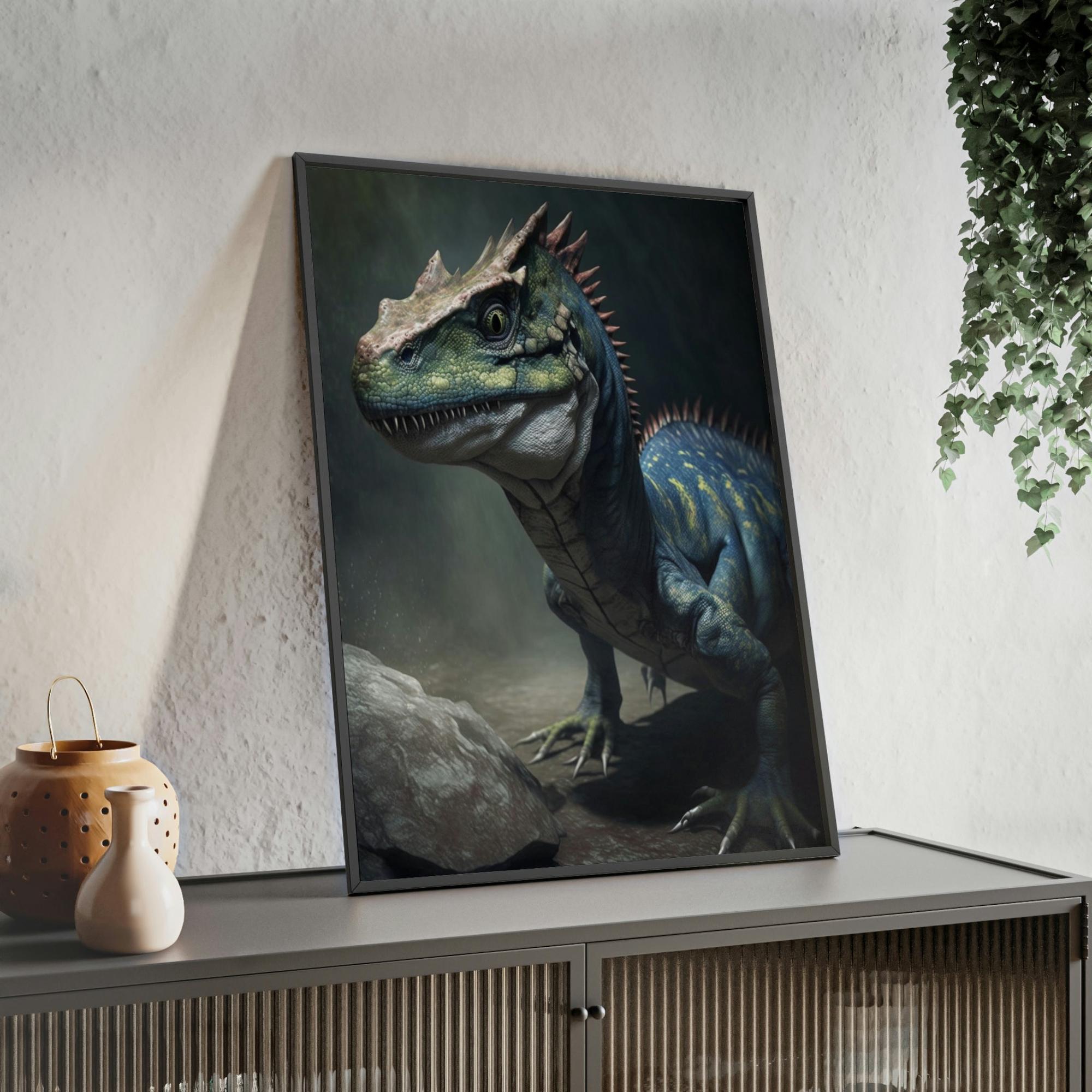 Dinosaurs The Age of Dinosaurs: Framed Canvas & Poster Depicting Prehistoric Creatures