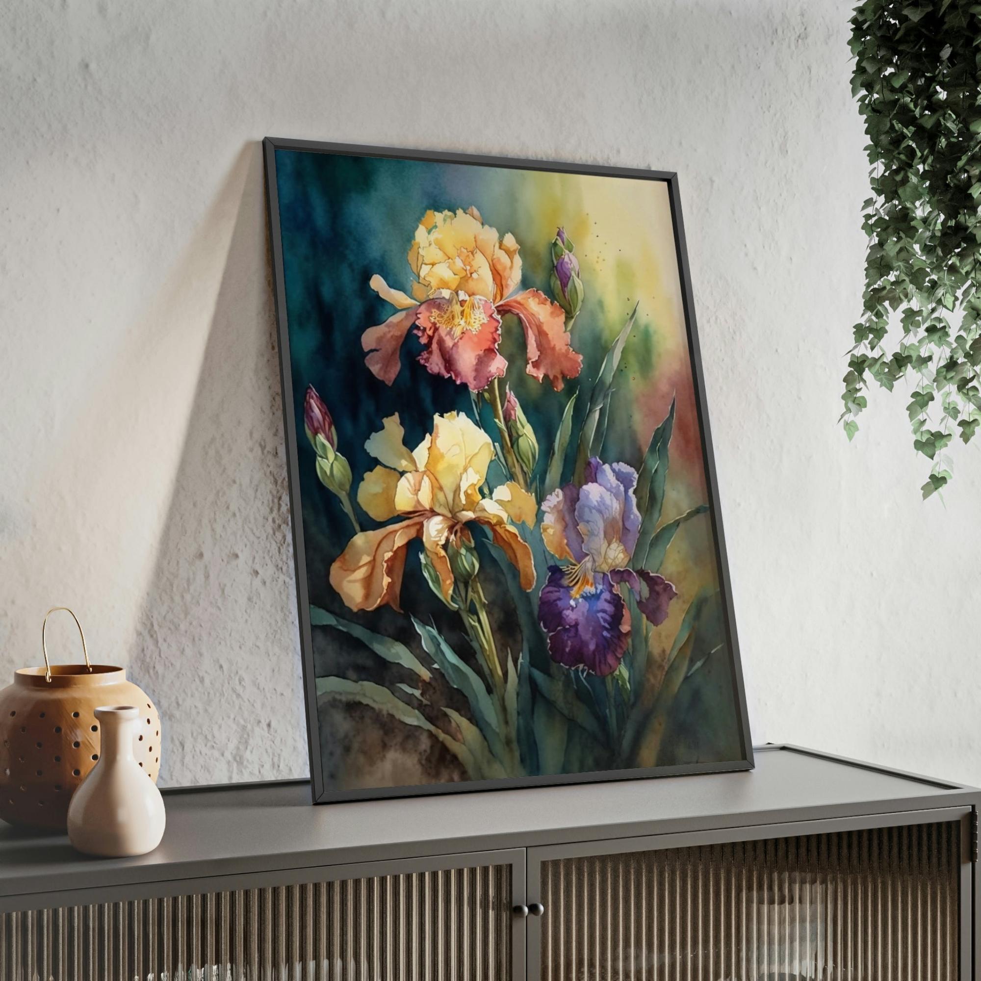 Irises Iris Melodies: A Canvas of Floral Rhythms and Textures