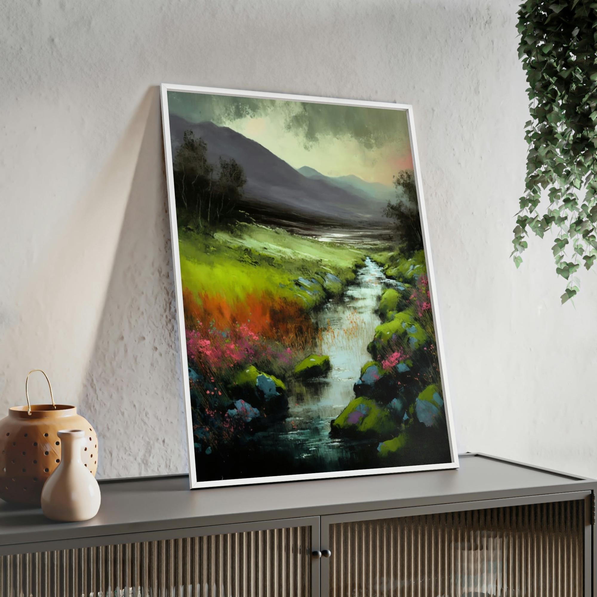 Abstract Landscape Majestic Scenery: A Print on Canvas & Poster of a Grandiose Landscape