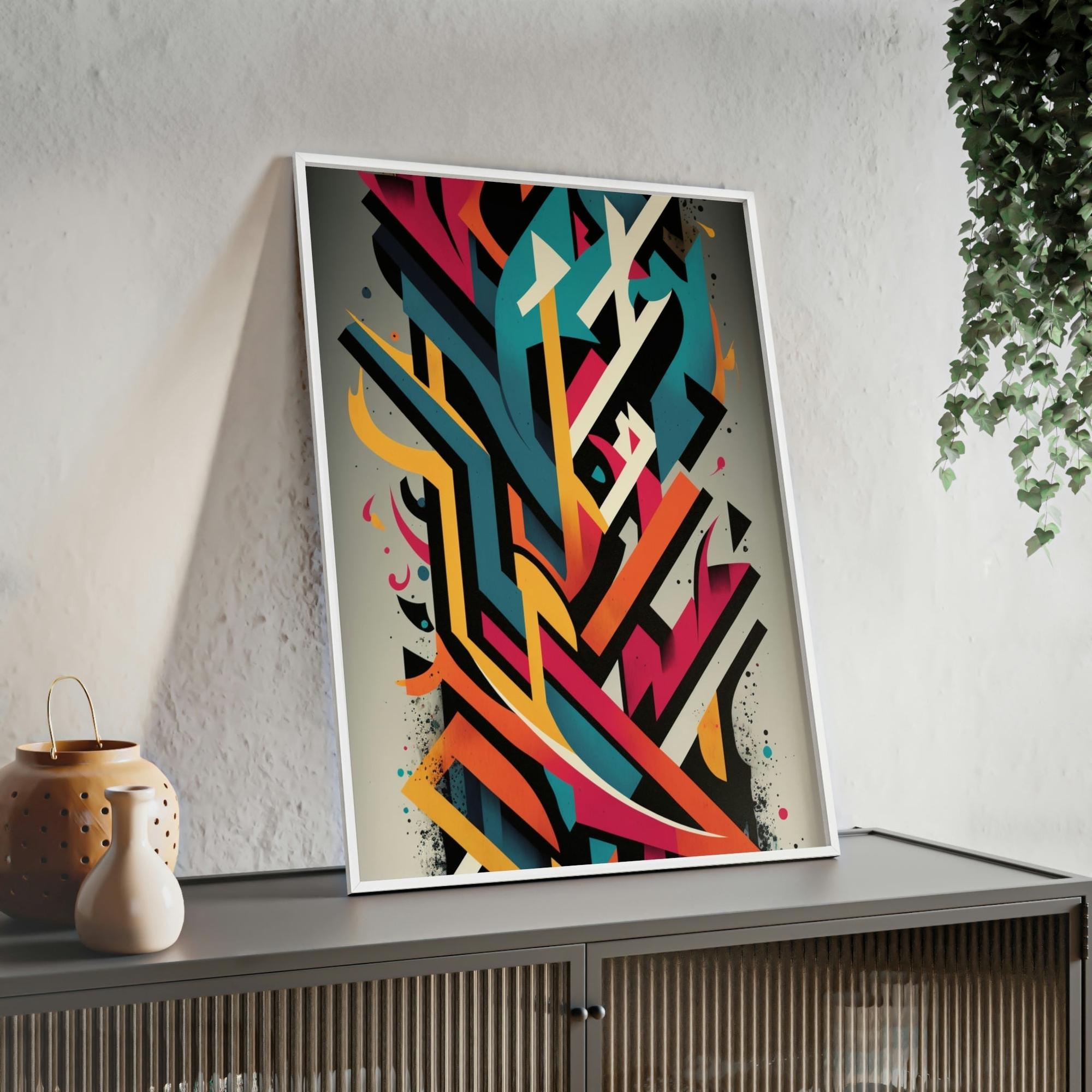 Abstract Graffiti Urban Expression: Canvas & Poster Print of Abstract Graffiti Art