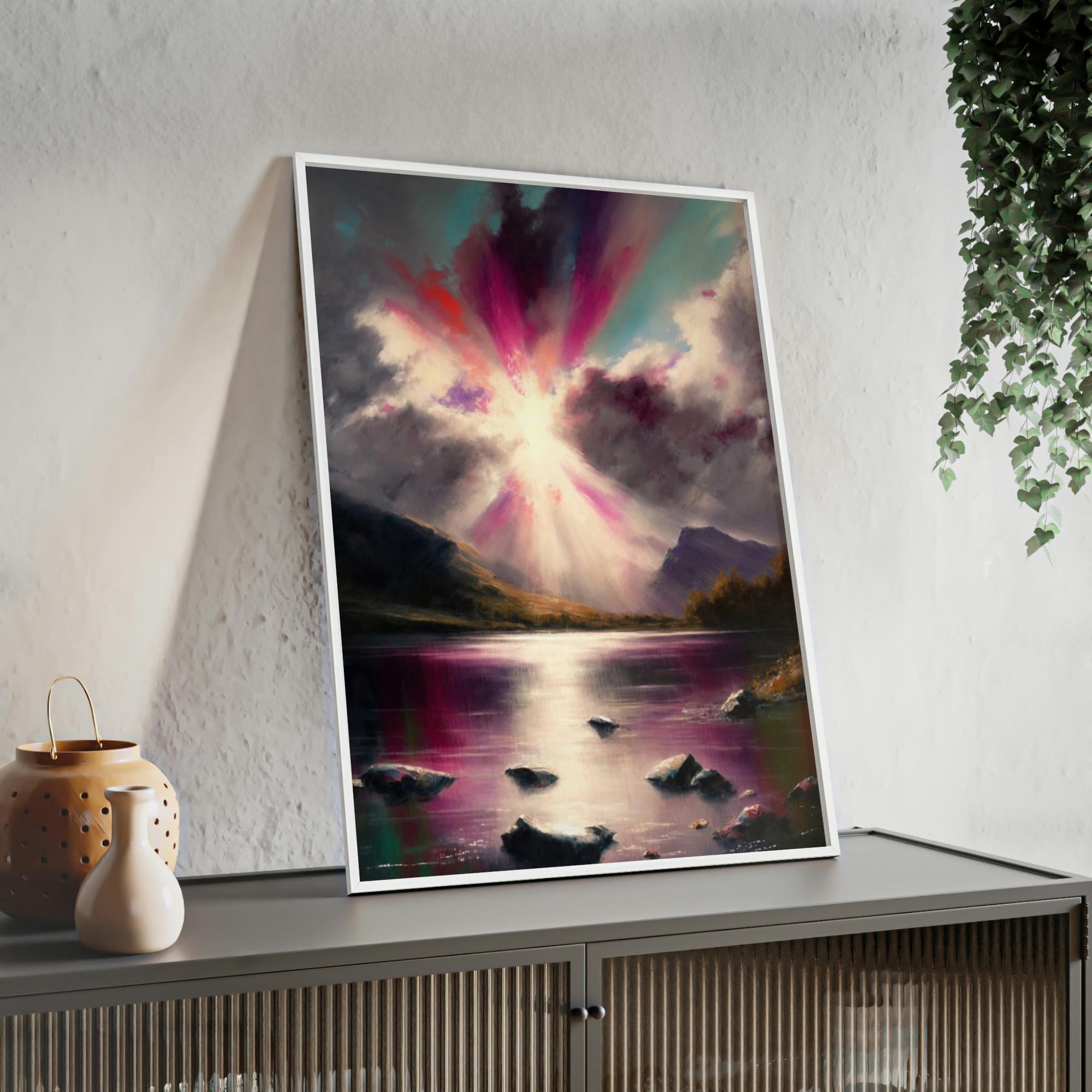 Abstract Landscape Abstracted Terrain: A Print on Canvas & Poster of a Contemporary Landscape