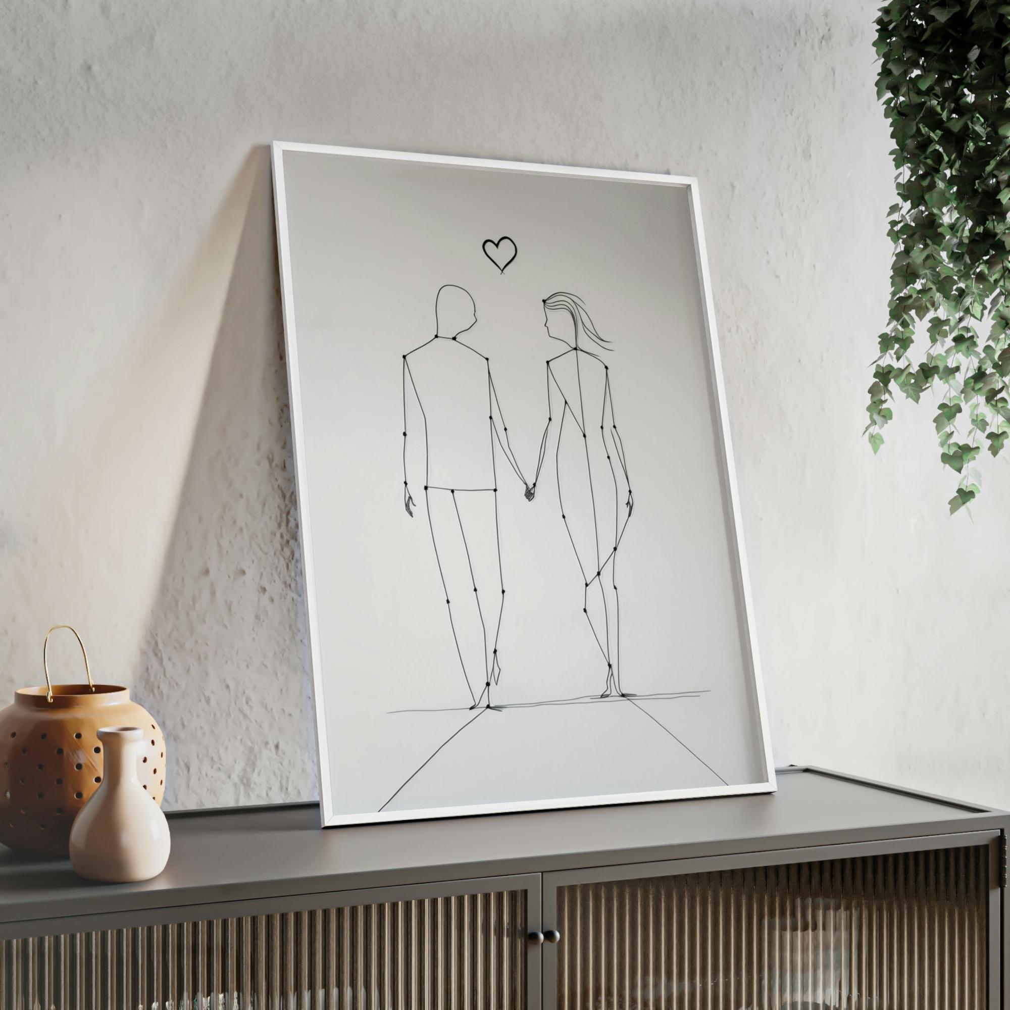 Abstract Line Art The Art of Lines: A Framed Poster & Canvas Print of an Abstract Line Artwork