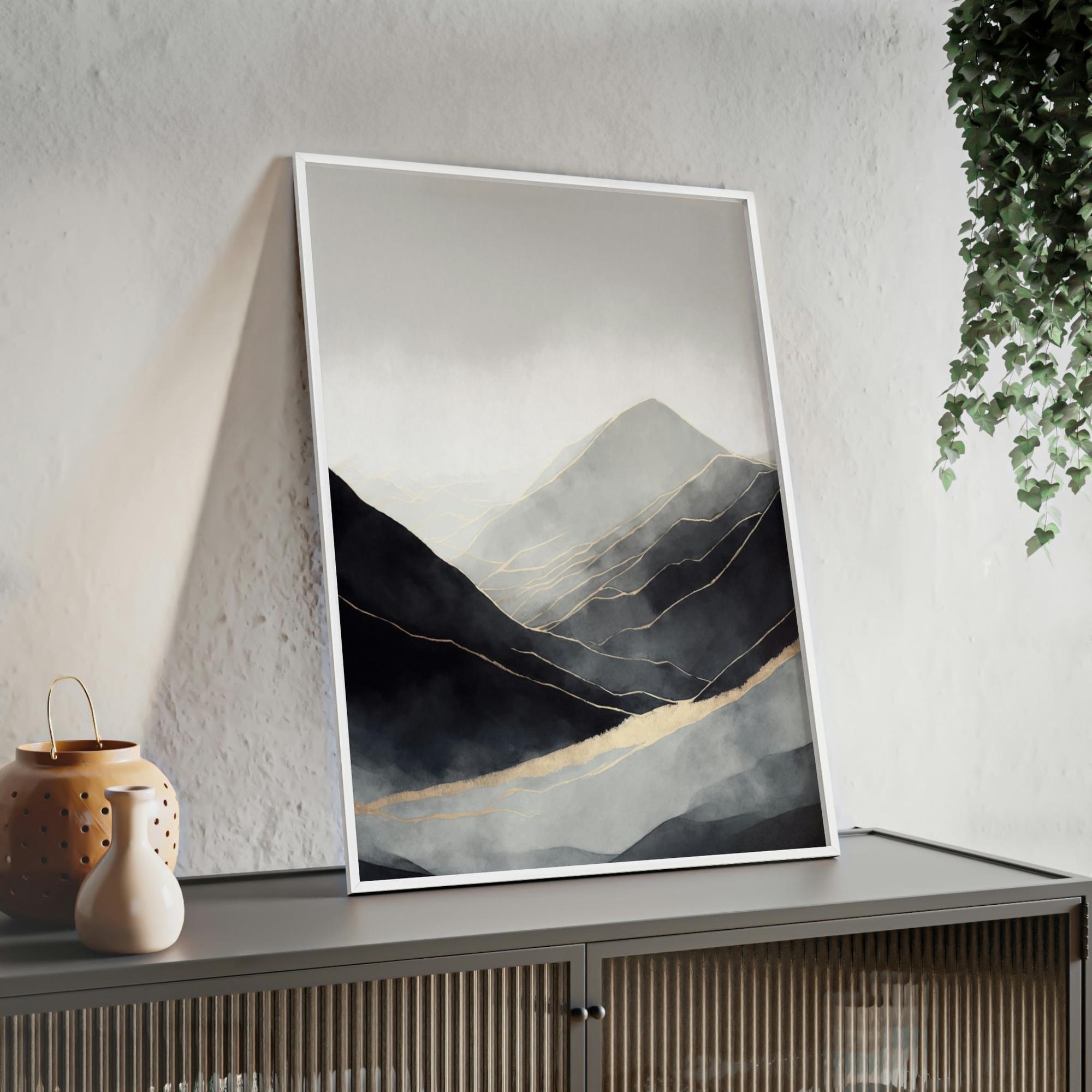 Abstract Landscape Abstract Nature: A Print on Canvas & Poster of a Bold Landscape