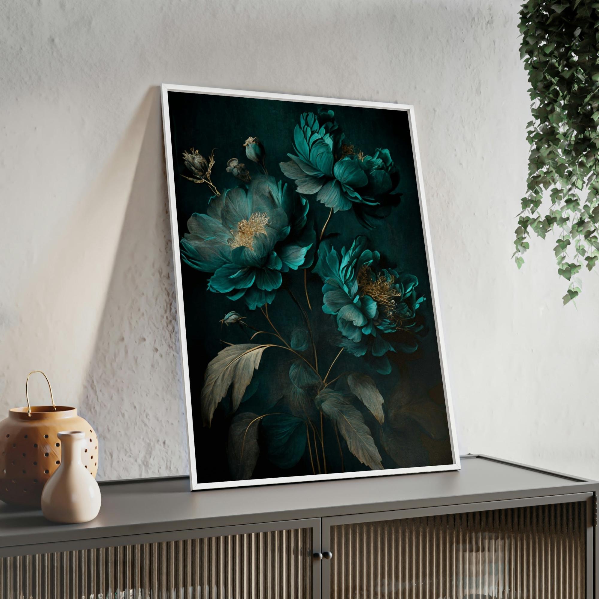 Abstract Flower Natural Canvas & Poster Print of Abstract Blooms: Floral Wall Art