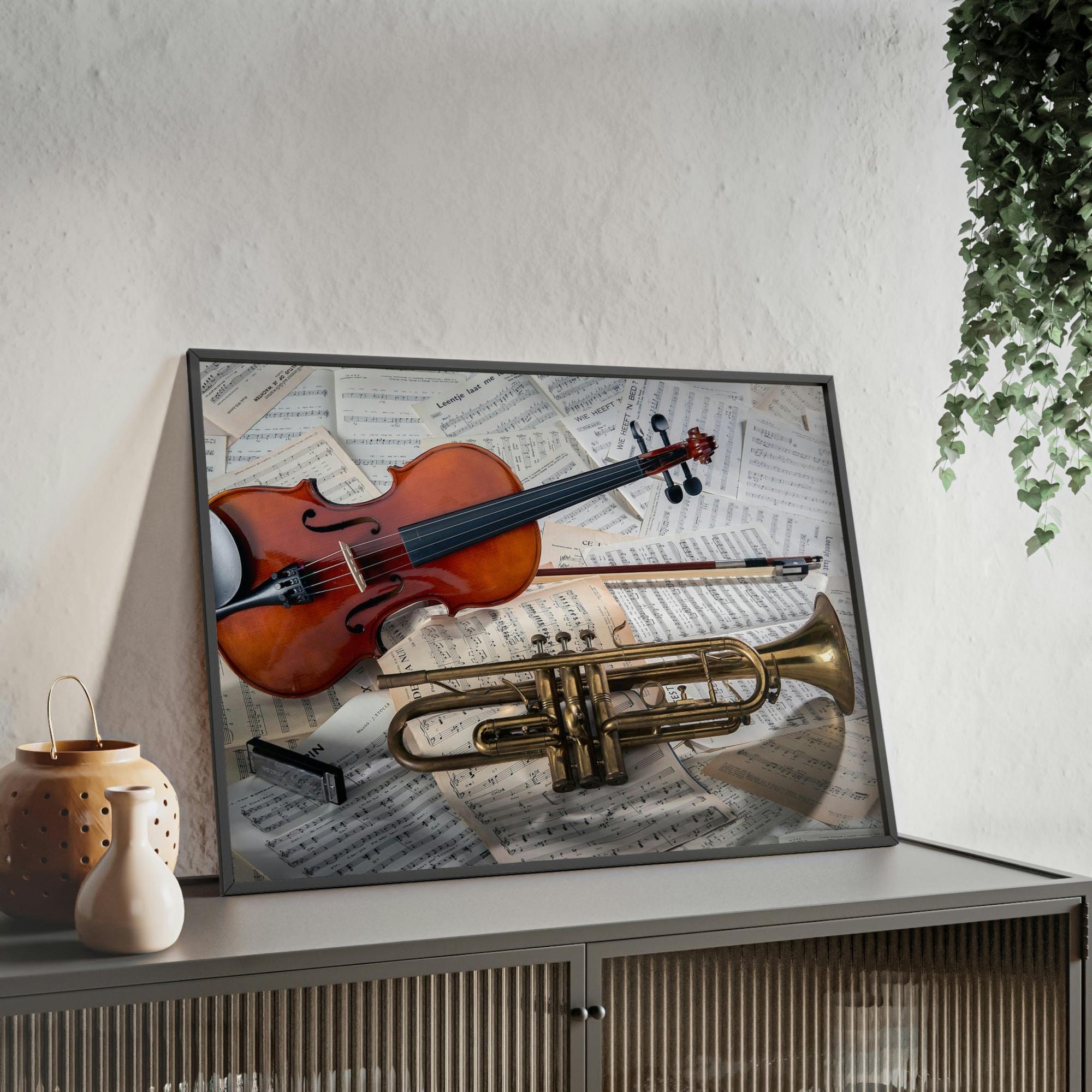 Classical The Symphony of Classics: A Masterpiece of Art on a Framed Canvas & Poster