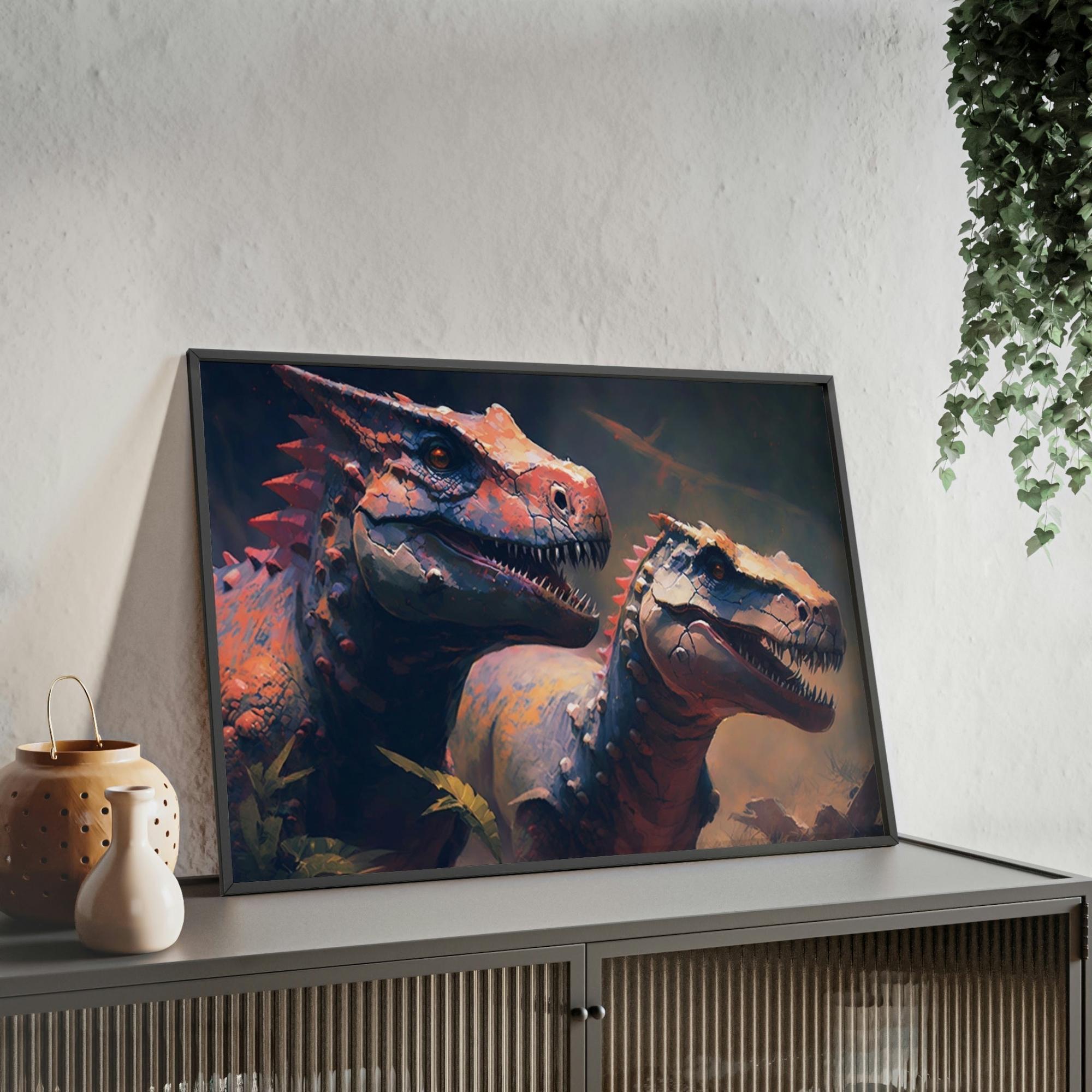 Dinosaurs Extinct Realms: Canvas & Poster of Dinosaurs and Nostalgia