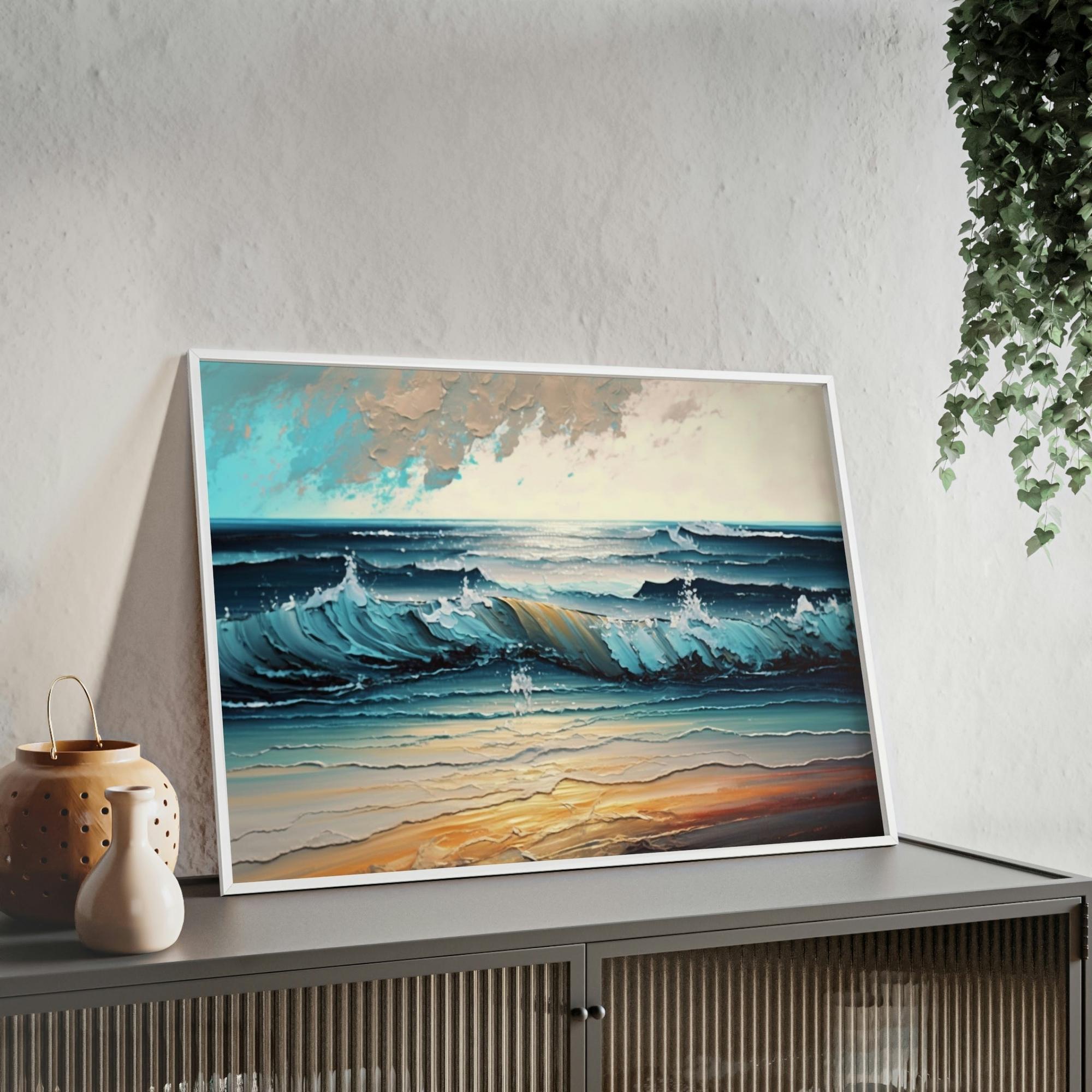 Abstract Ocean Oceanic Dreams: A Print on Canvas & Poster of an Abstract Sea View