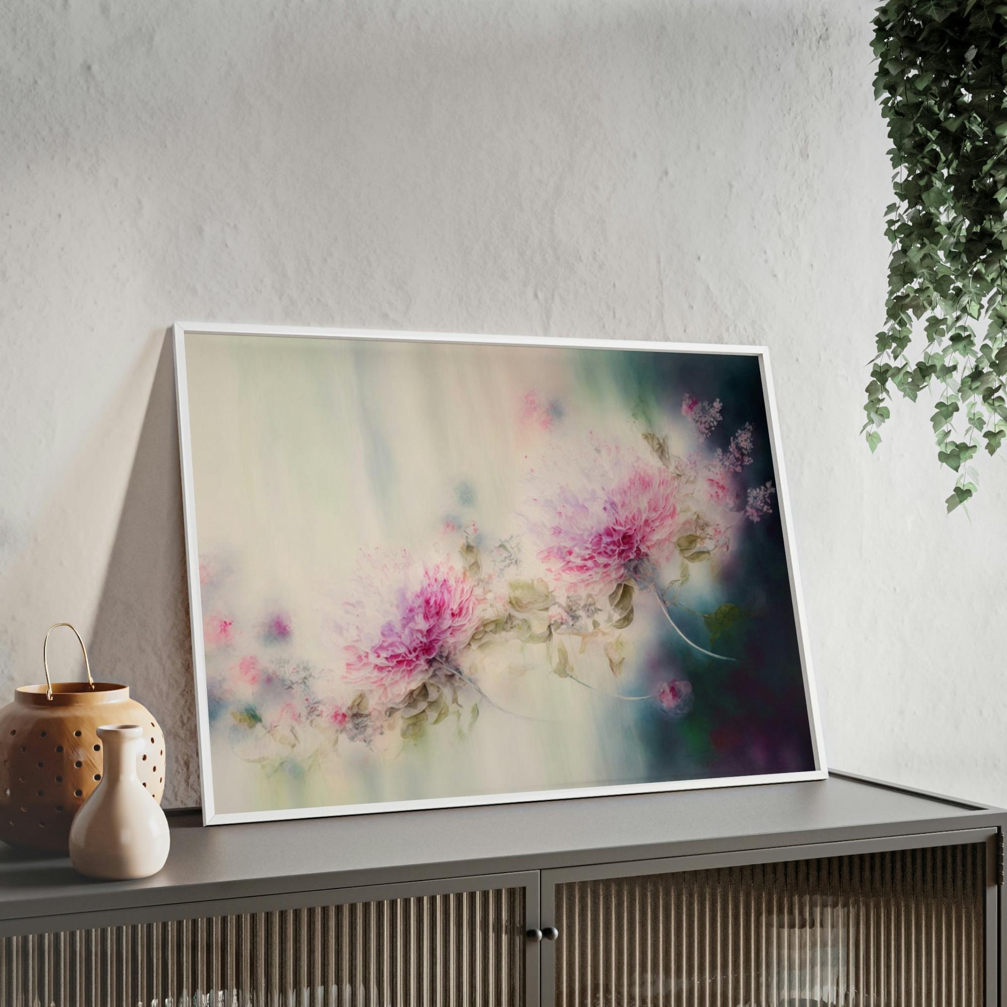 Abstract Flower Ethereal Beauty: Canvas & Poster Print of Abstract Floral Artwork