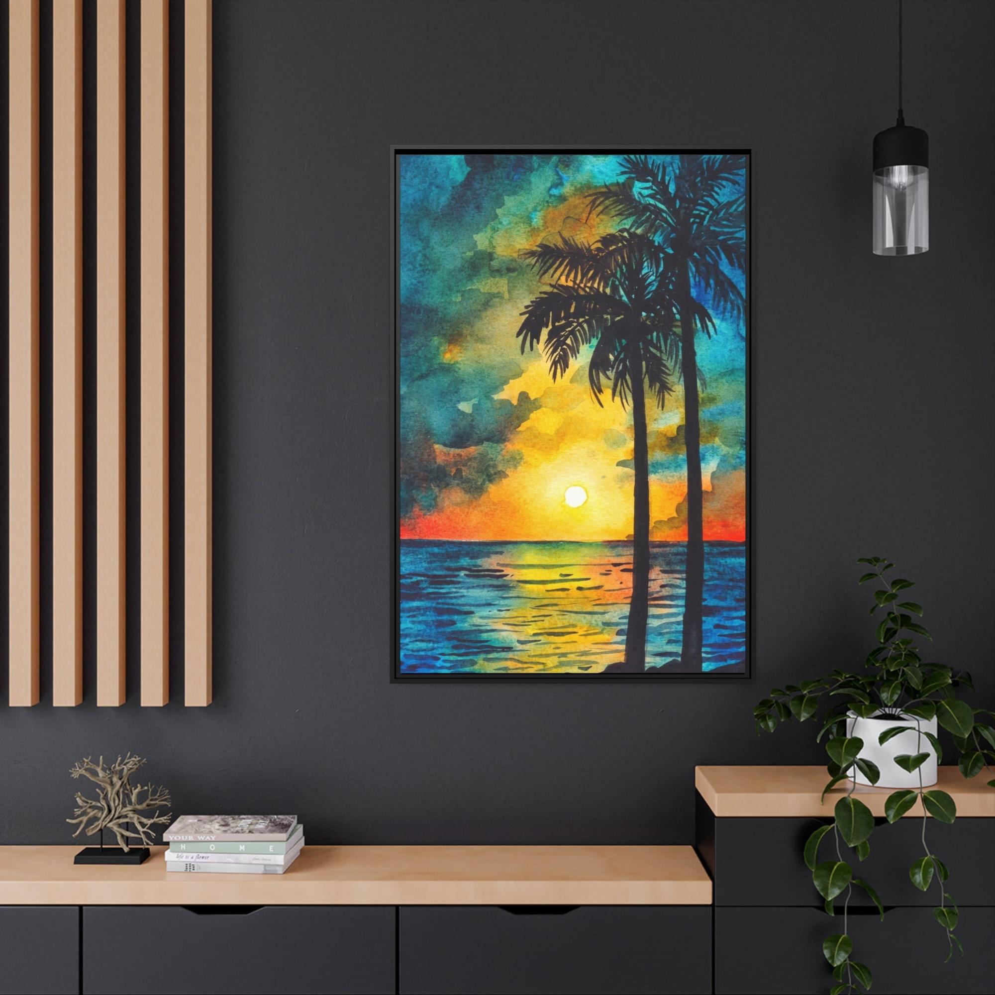 Island Beach Beachfront Beauty: Art Print of a Gorgeous Island Beach on a Natural Canvas