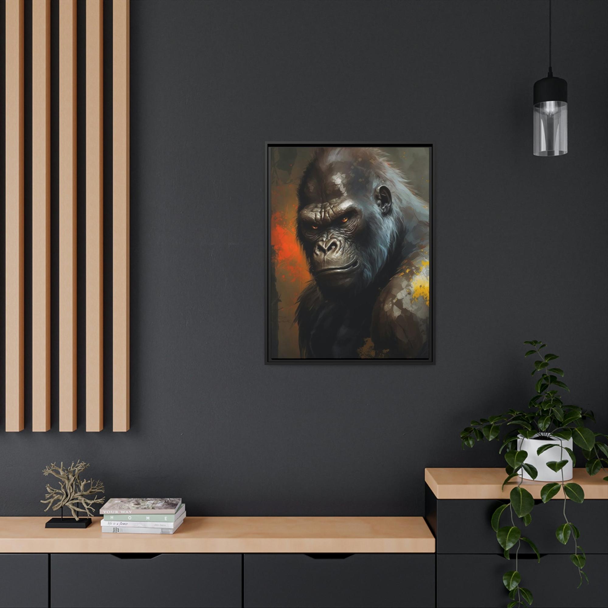 Gorillas Guardian of the Forest: Canvas Artwork of Gorilla in the Wild