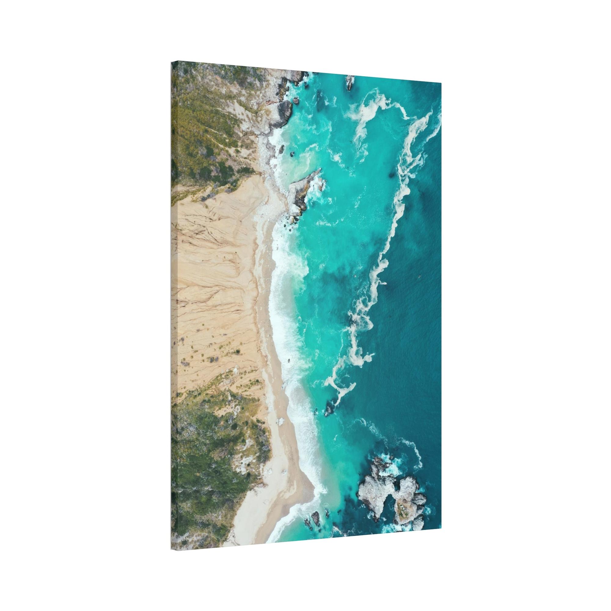 Island Beach Seaside Splendor: Wall Art of a Majestic Island Beach on Canvas