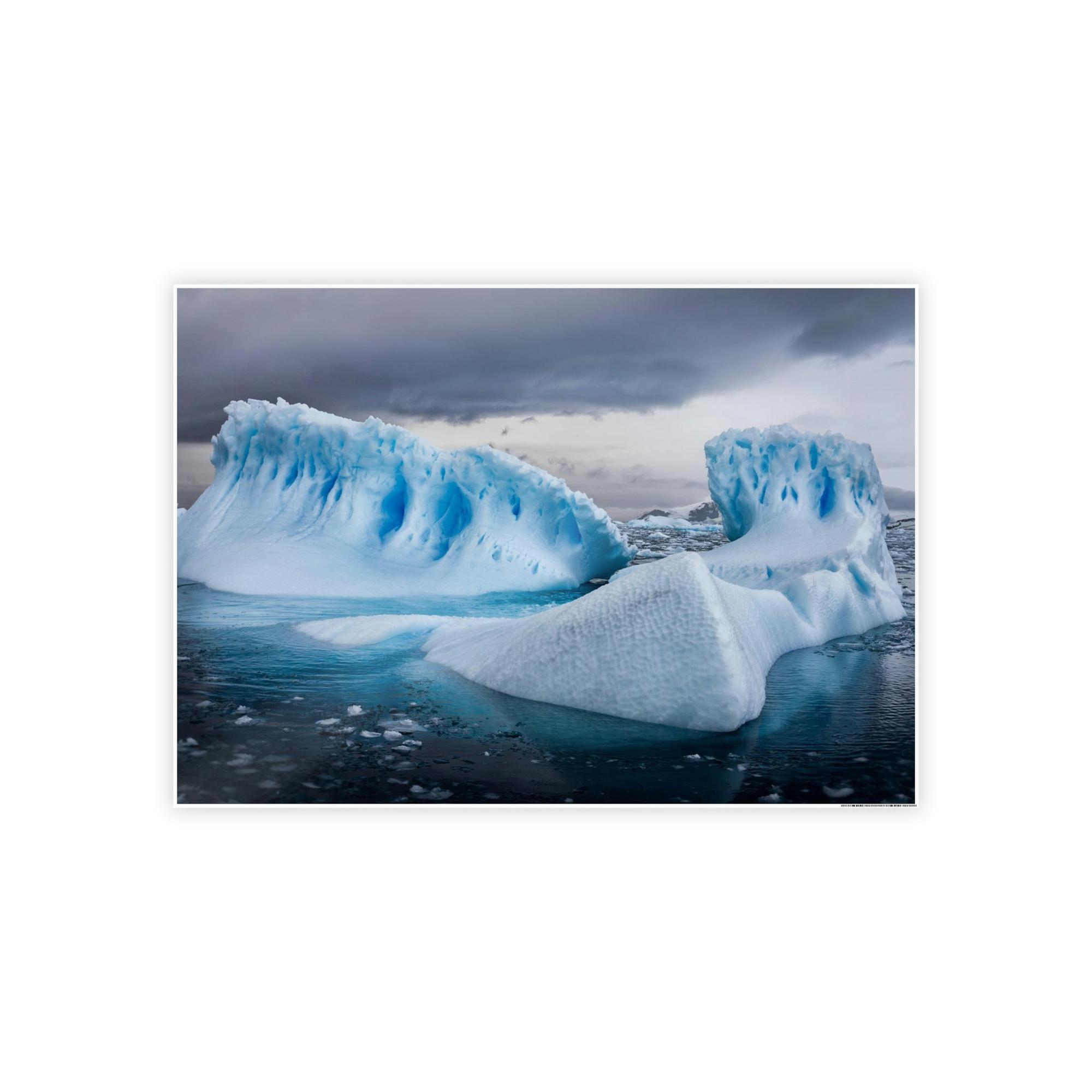 Glacier Glacial Grandeur: Natural Canvas Wall Art and Poster