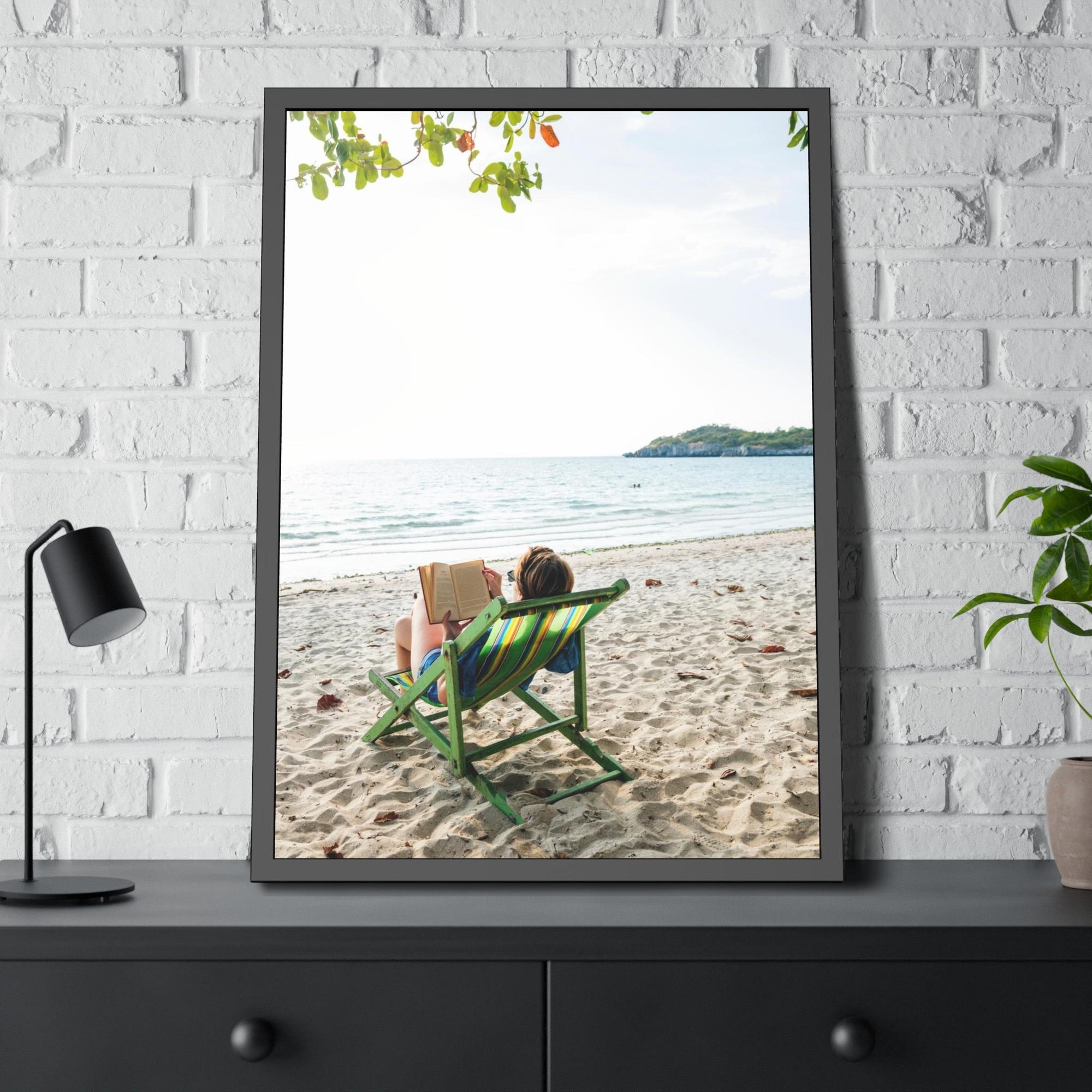 Relax Serene Solitude: A Relaxing Wall Art on Framed Canvas
