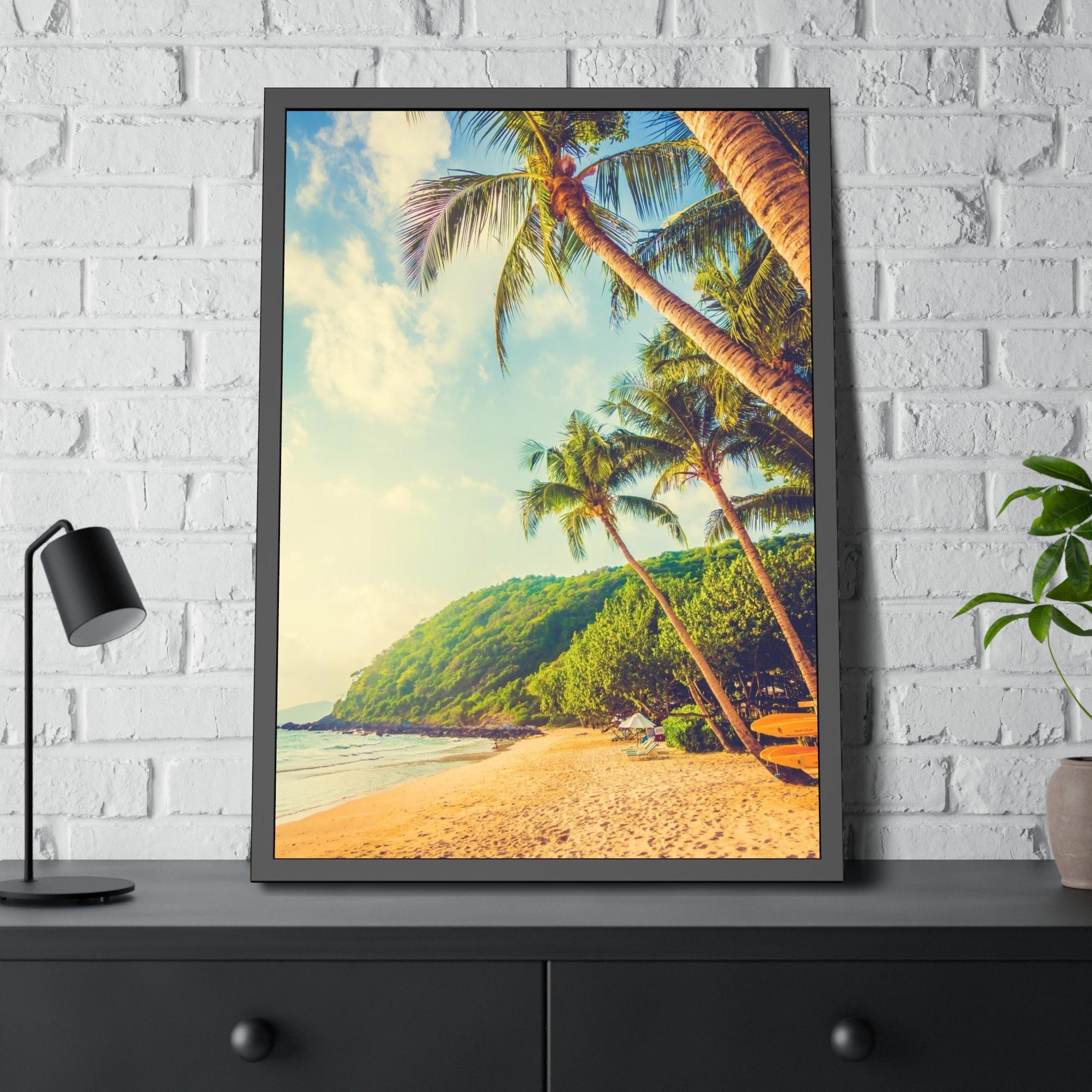 Island Beach Island Adventure: Art Print of a Thrilling Beach on a Natural Canvas