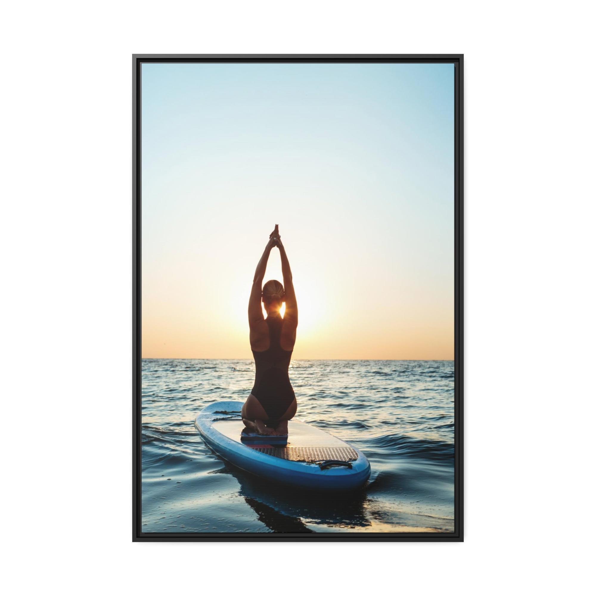 Relax Find Your Peace: Wall Art of a Relaxing Sunset on Natural Canvas