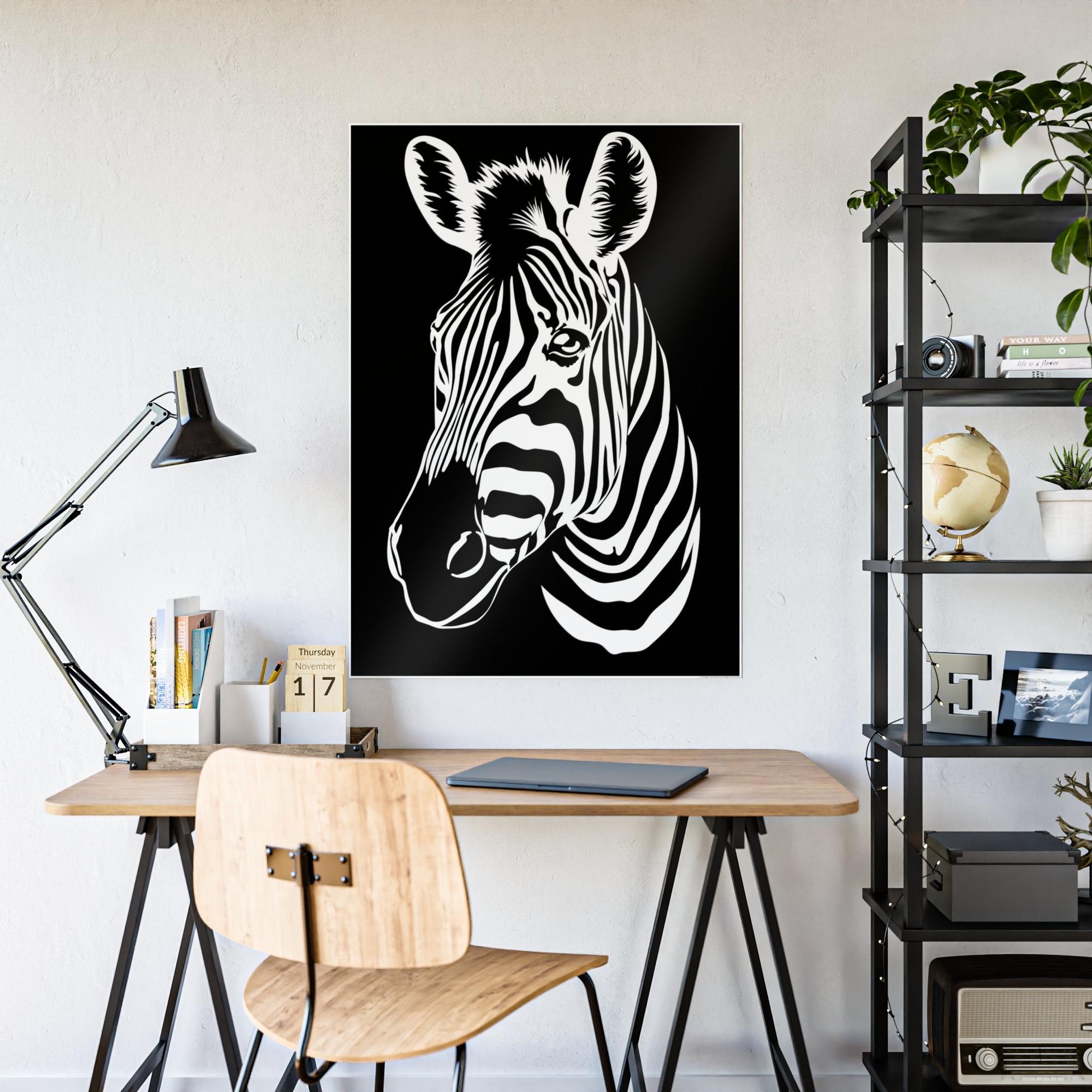Zebras Black and White Wonder: Zebra Print on High-Quality Canvas