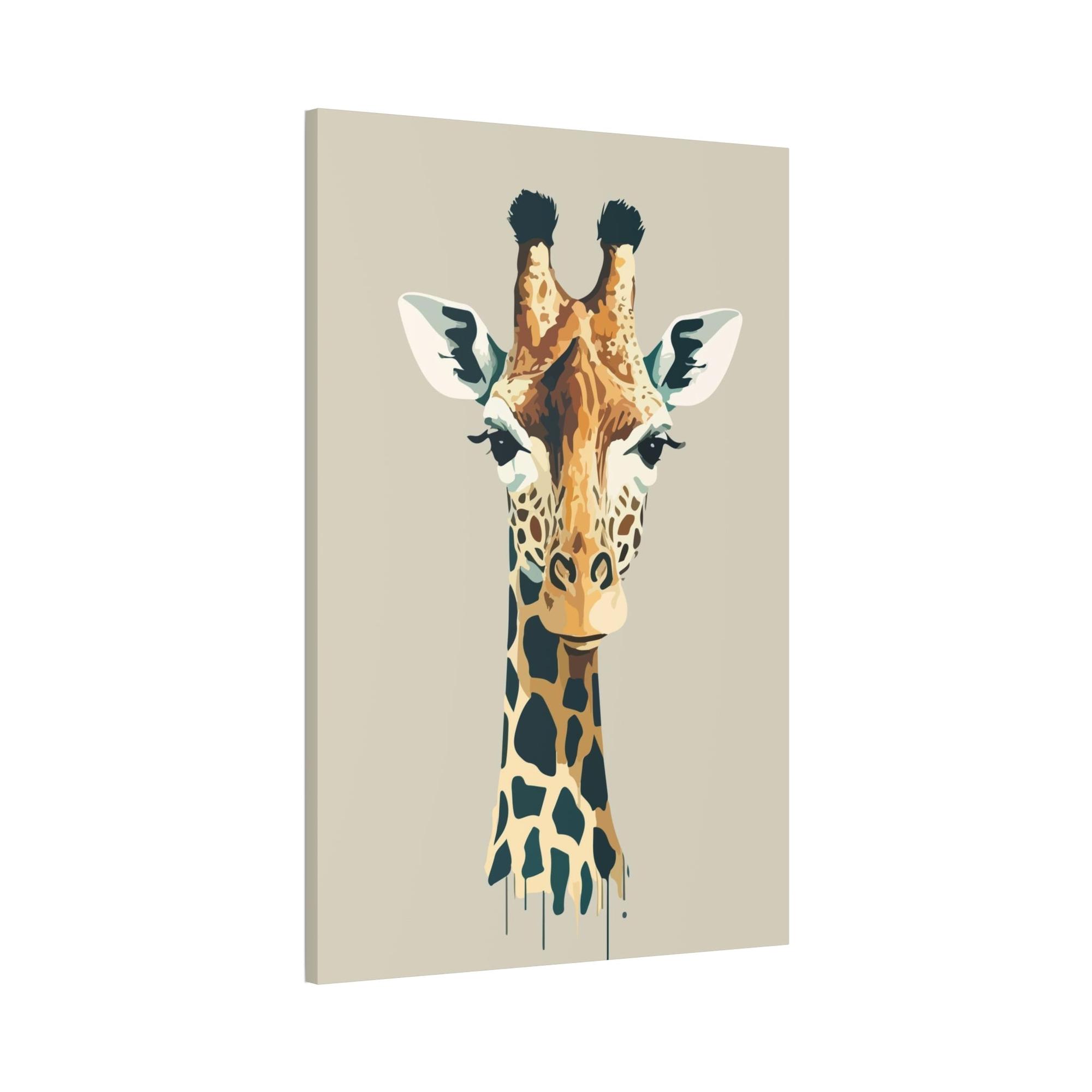 undefined Graceful Giraffe: A Beautifully Rendered Artwork on Canvas & Poster