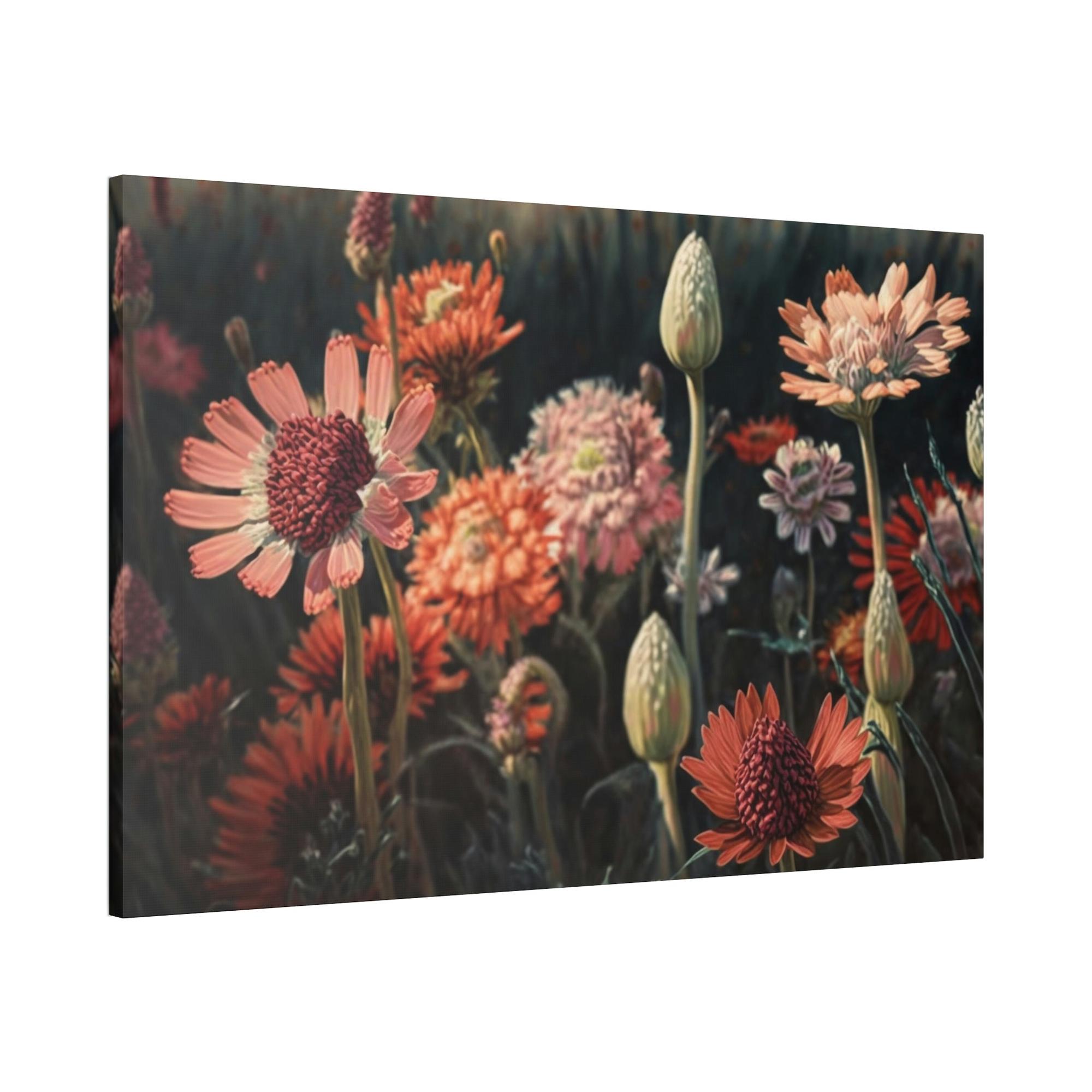 Flowers Vibrant Floral Delight: Framed Canvas & Posters Wall Art for a Splash of Color
