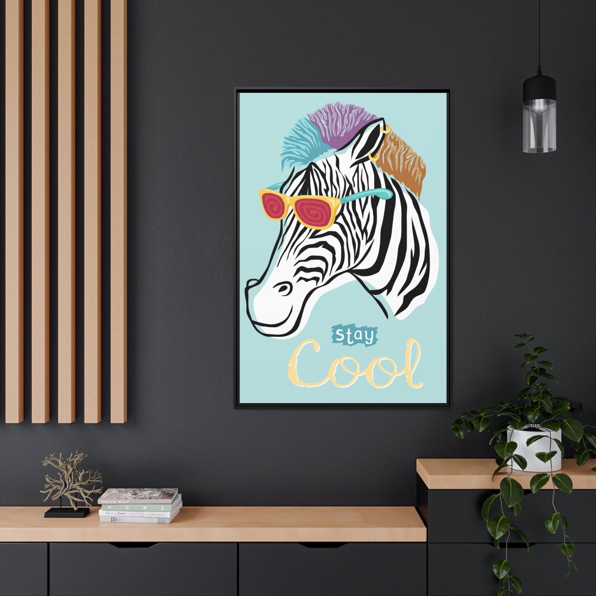 Zebras Bold and Beautiful: Canvas Print Featuring a Close-up of a Majestic Zebra