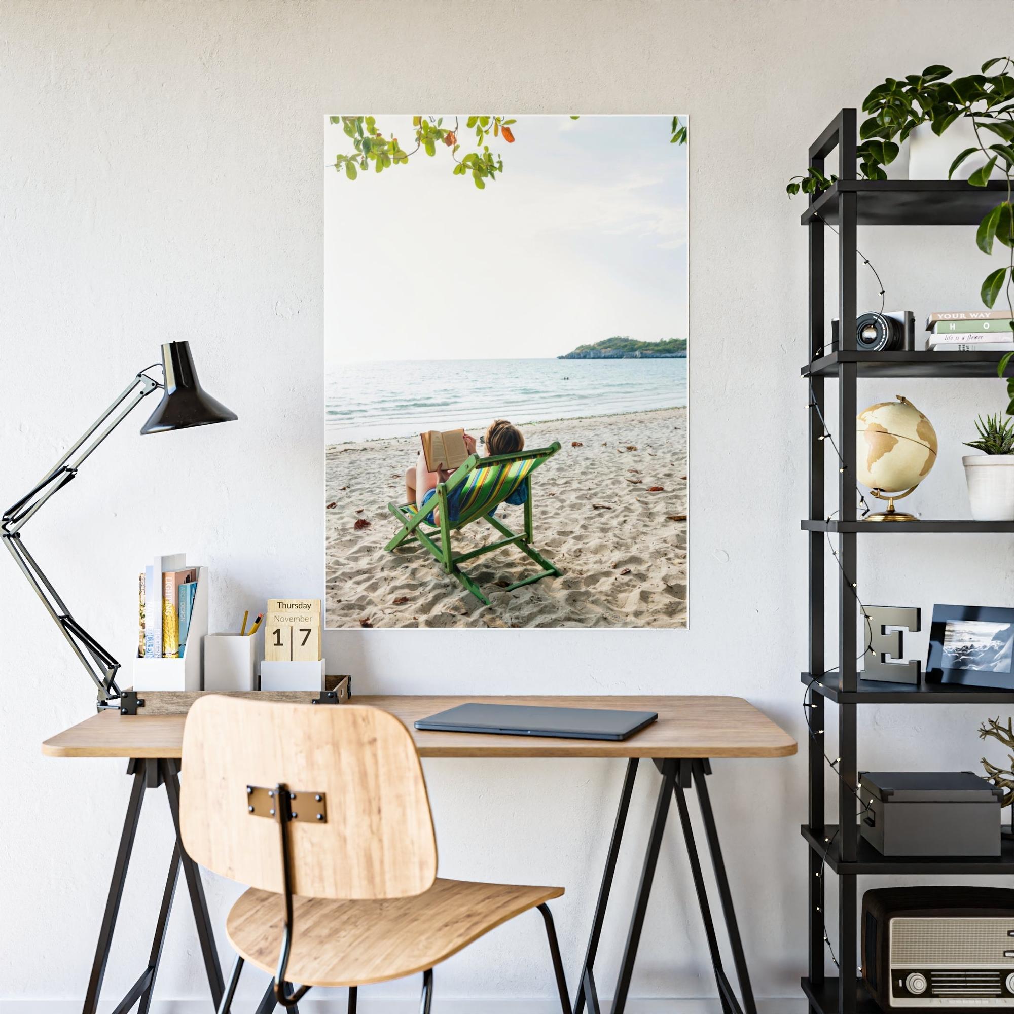 Relax Serene Solitude: A Relaxing Wall Art on Framed Canvas