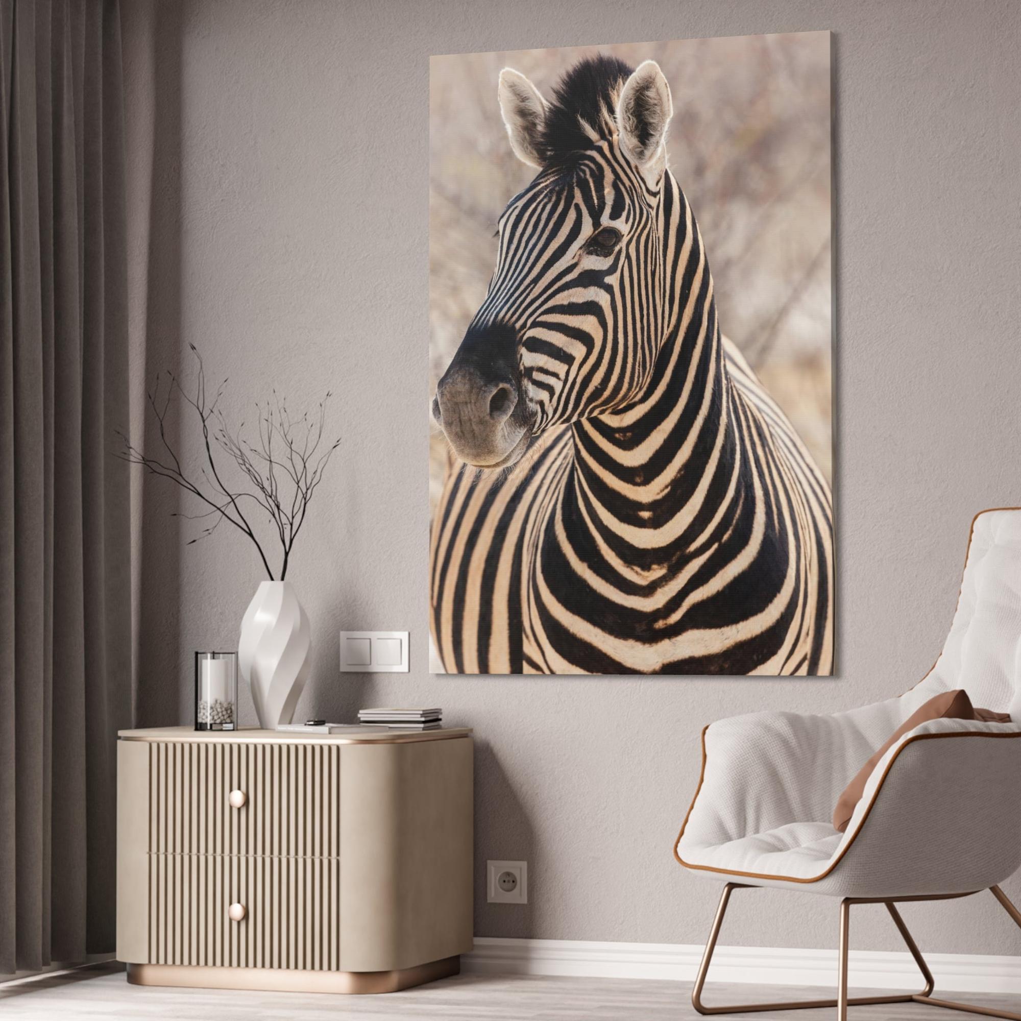 Zebras Zebras in the Wild: Stunning Print on Framed Canvas