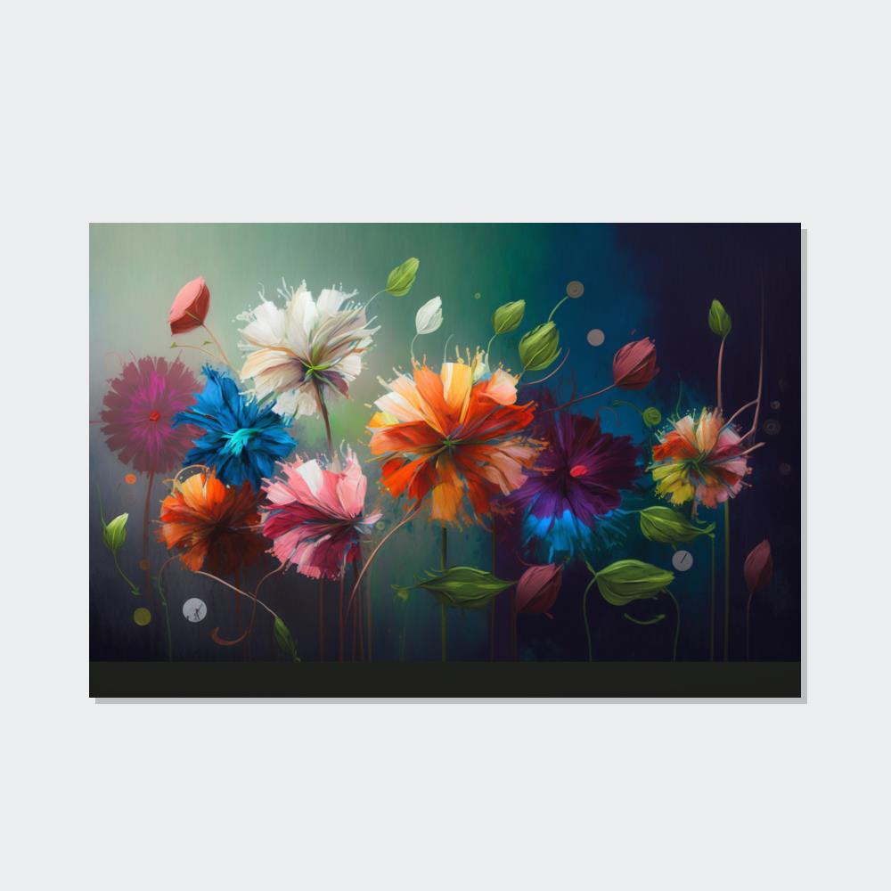 Abstract Floral Framed Poster & Canvas of Abstract Floral: A Garden of Emotions