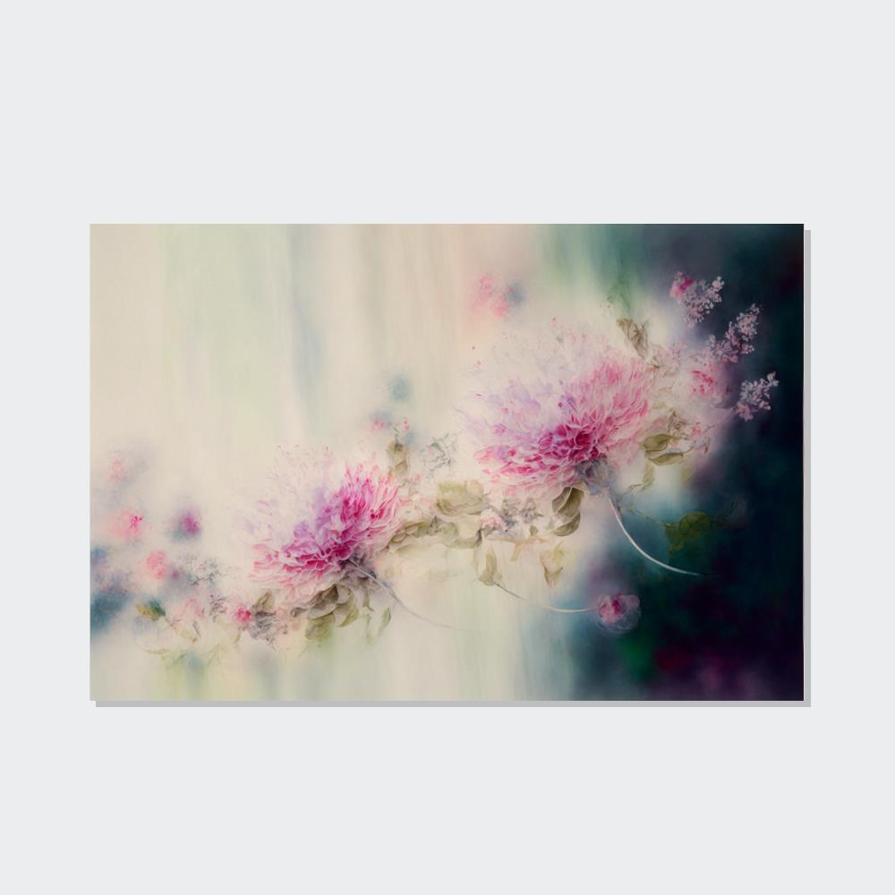 Abstract Flower Ethereal Beauty: Canvas & Poster Print of Abstract Floral Artwork