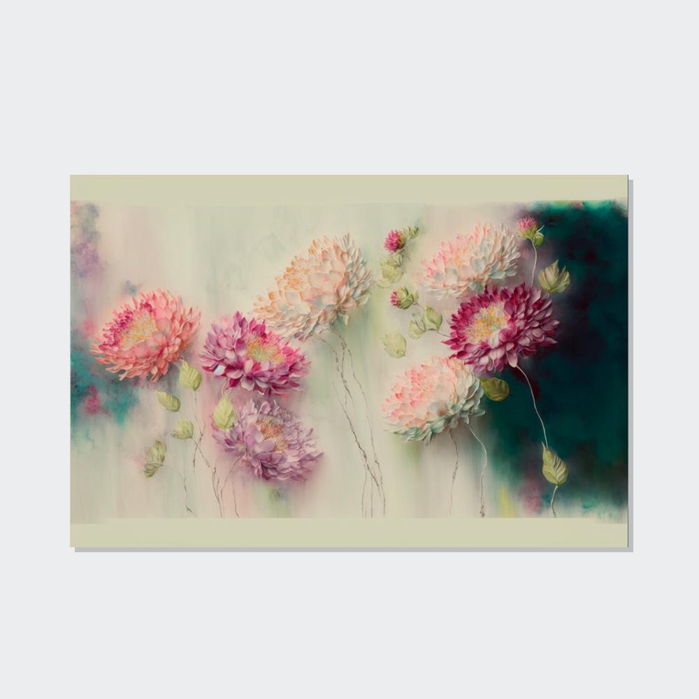 Abstract Flower Natural Canvas & Poster Print of Abstract Petals: Floral Wall Decor